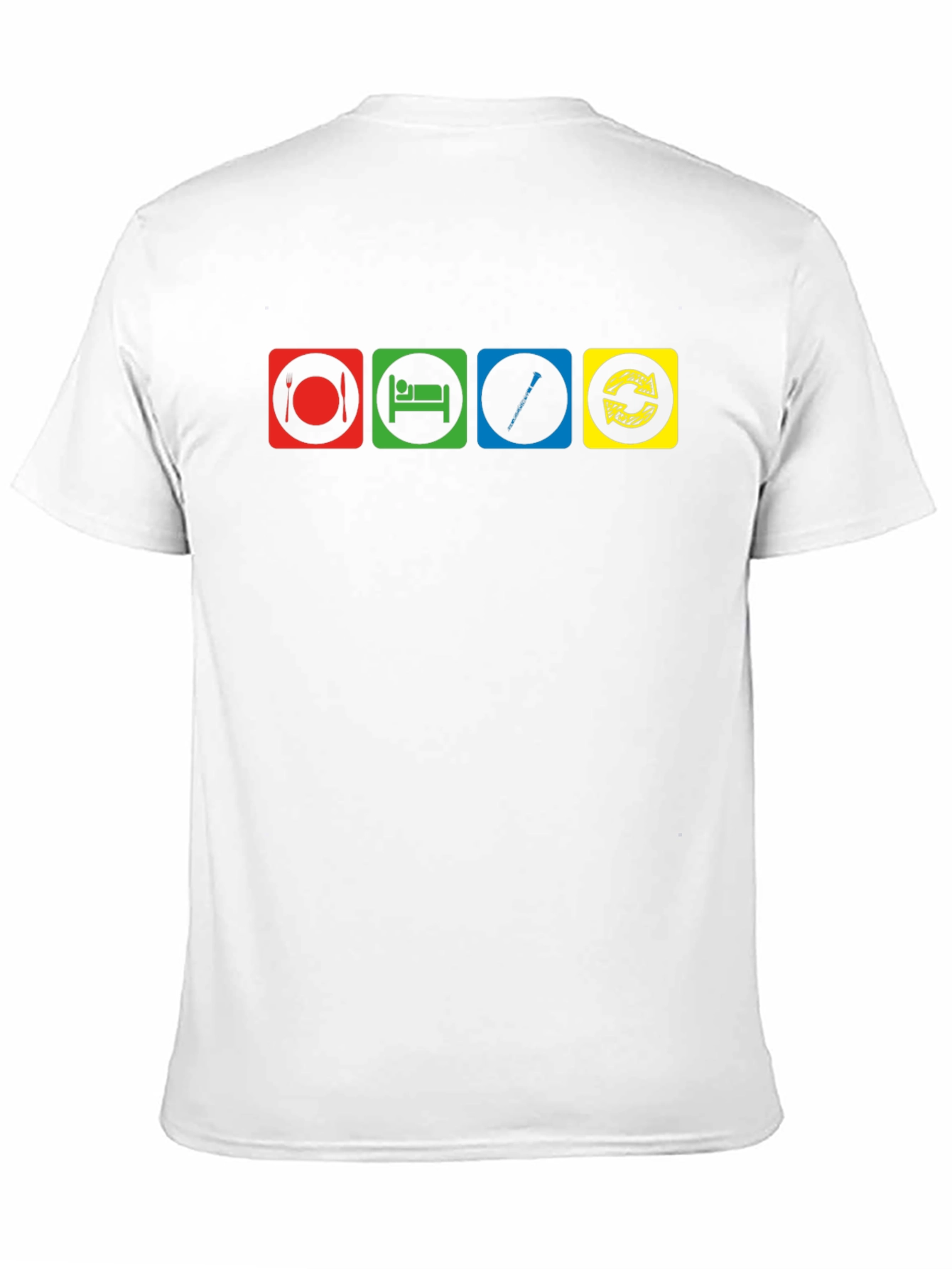Eat Sleep Flute Repeat Black T-Shirt