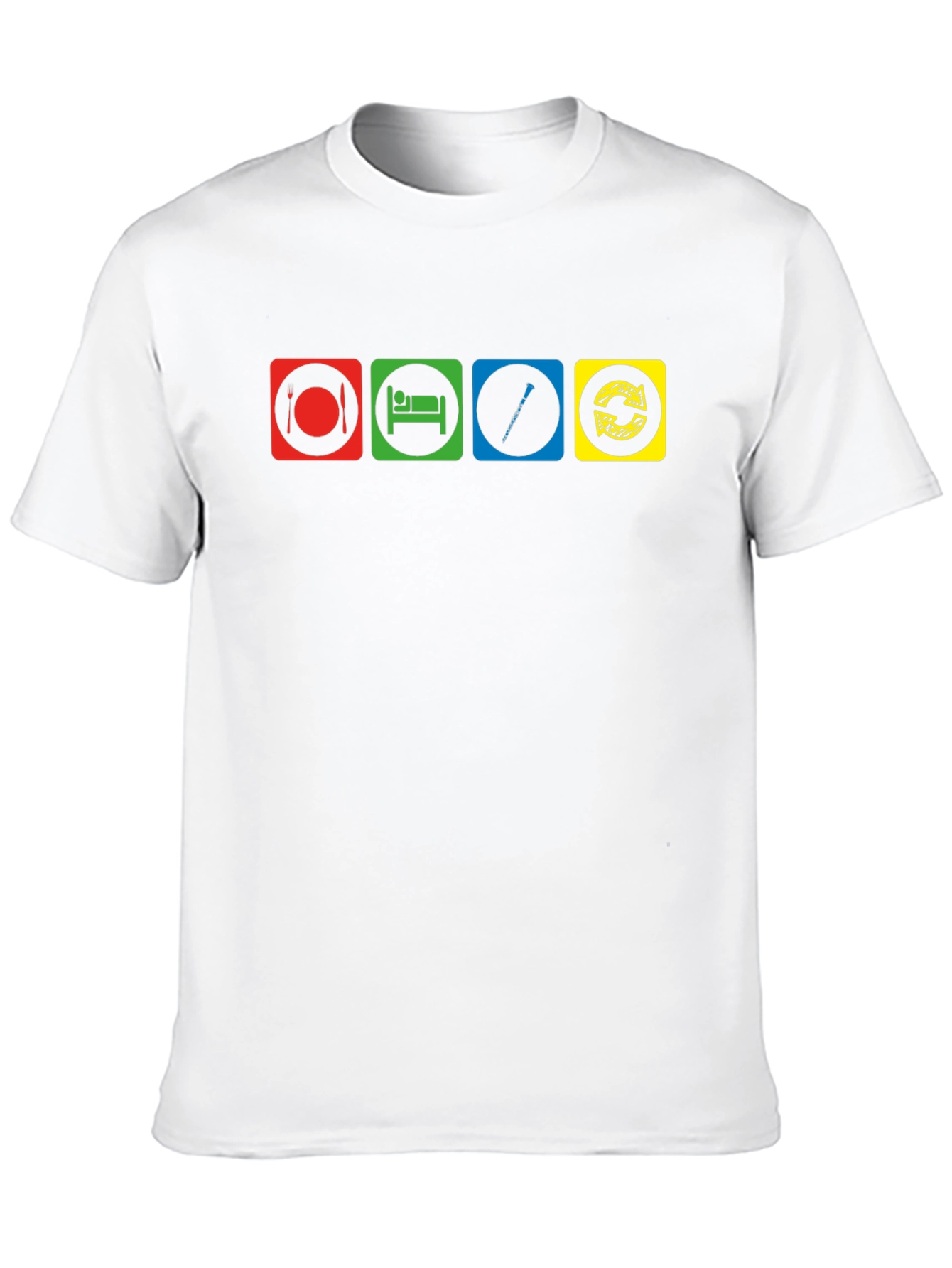 Eat Sleep Flute Repeat Black T-Shirt