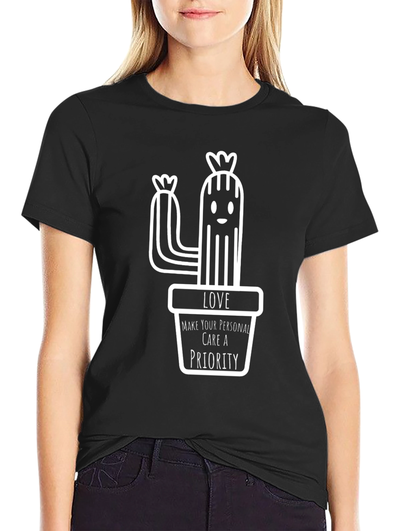 Love Cactus T-Shirt - Make Self-Care a Priority