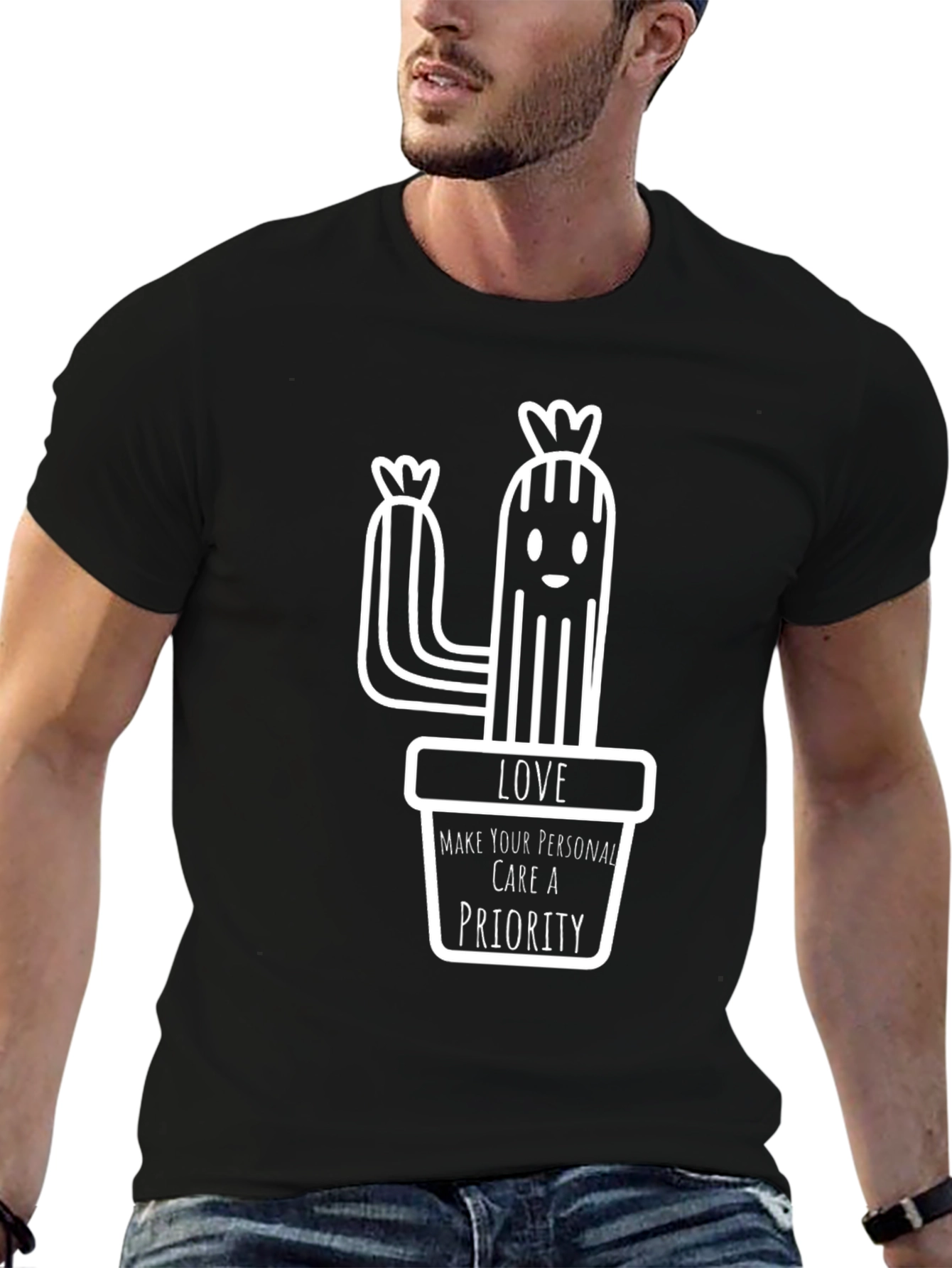 Love Cactus T-Shirt - Make Self-Care a Priority