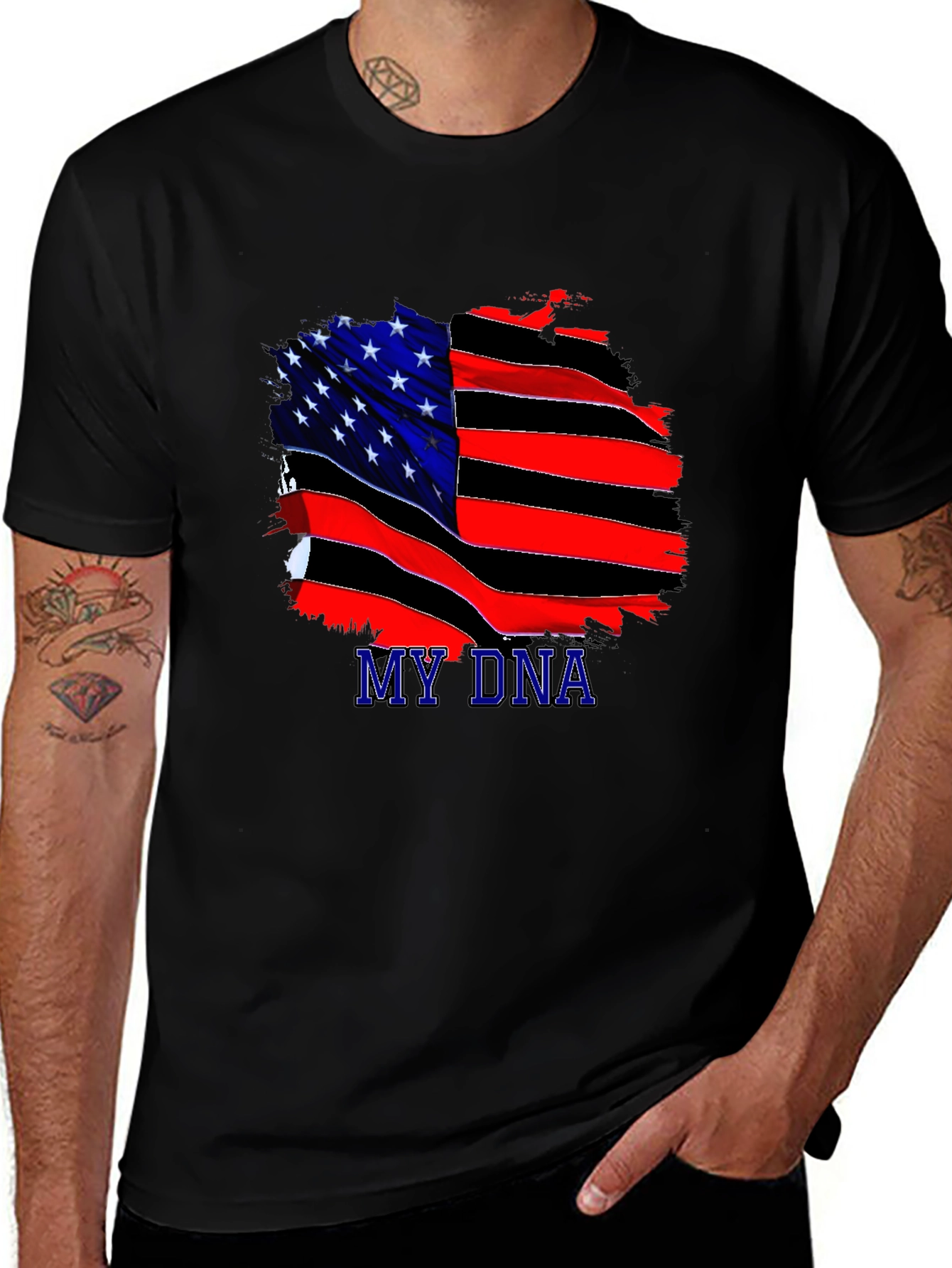 My DNA American Flag Graphic T-Shirt