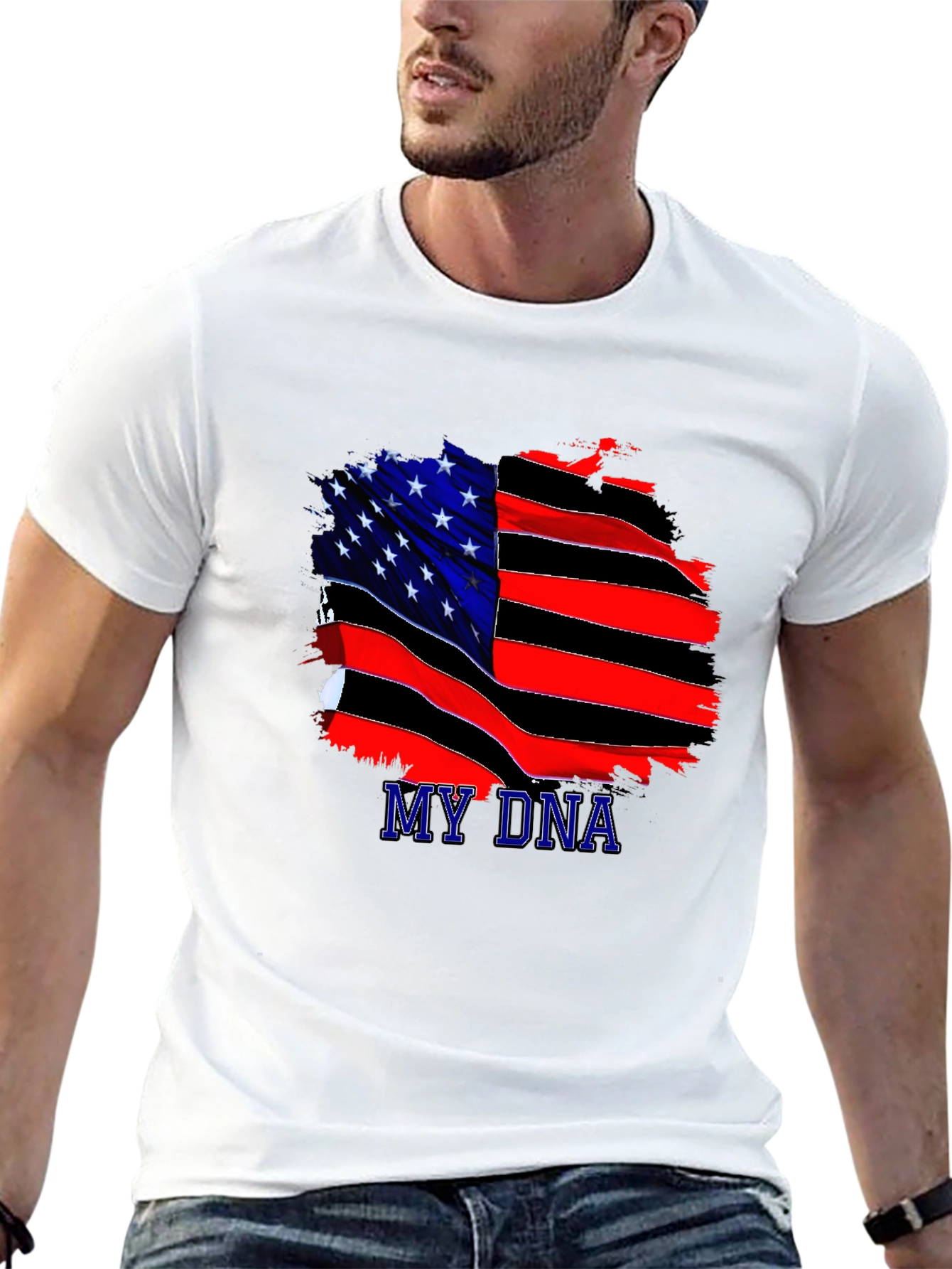 My DNA American Flag Graphic T-Shirt