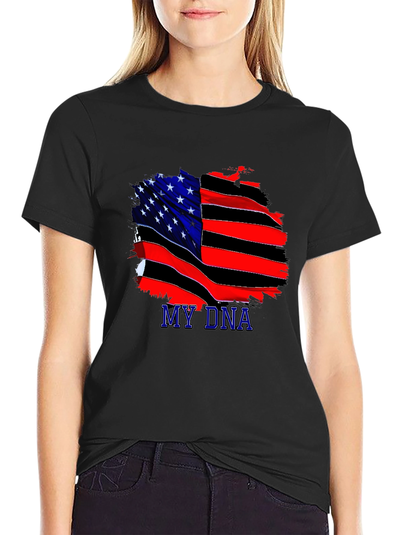 My DNA American Flag Graphic T-Shirt
