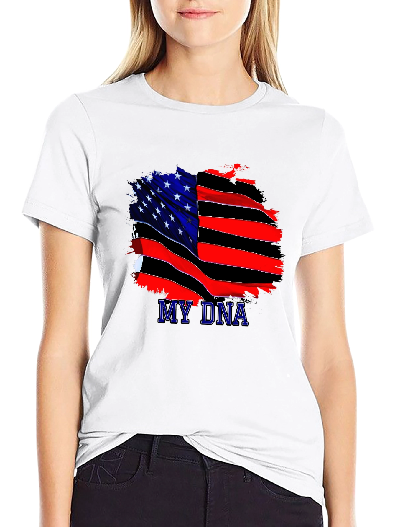 My DNA American Flag Graphic T-Shirt