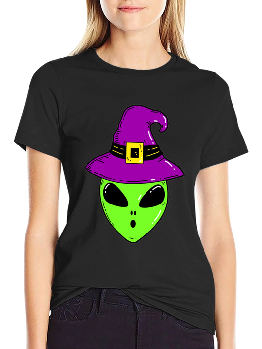 Alien Witch T-Shirt - Spooky Halloween Fun!