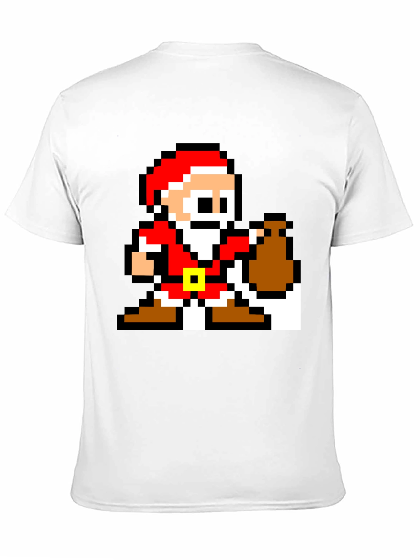 8-Bit Santa T-Shirt - Retro Holiday Style