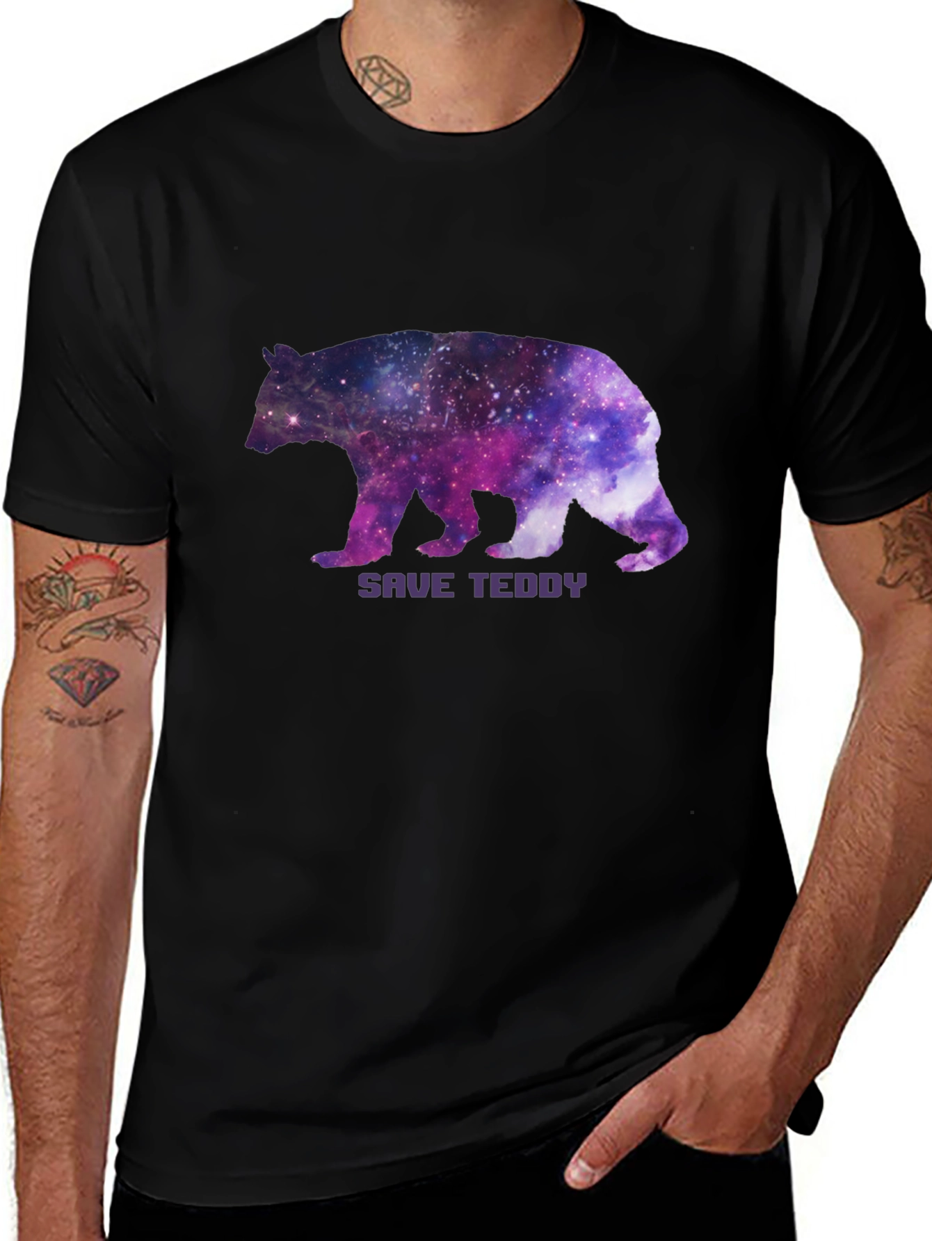 Save Teddy Bear Galaxy T-Shirt