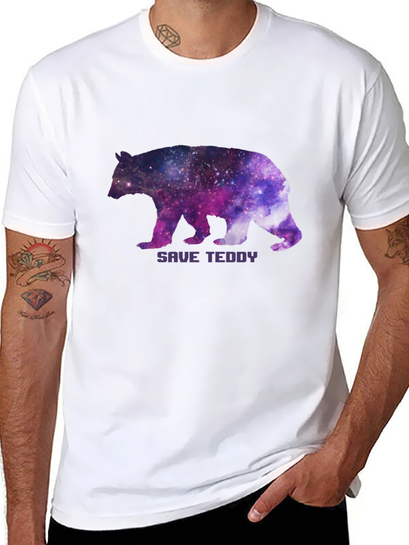 Save Teddy Bear Galaxy T-Shirt