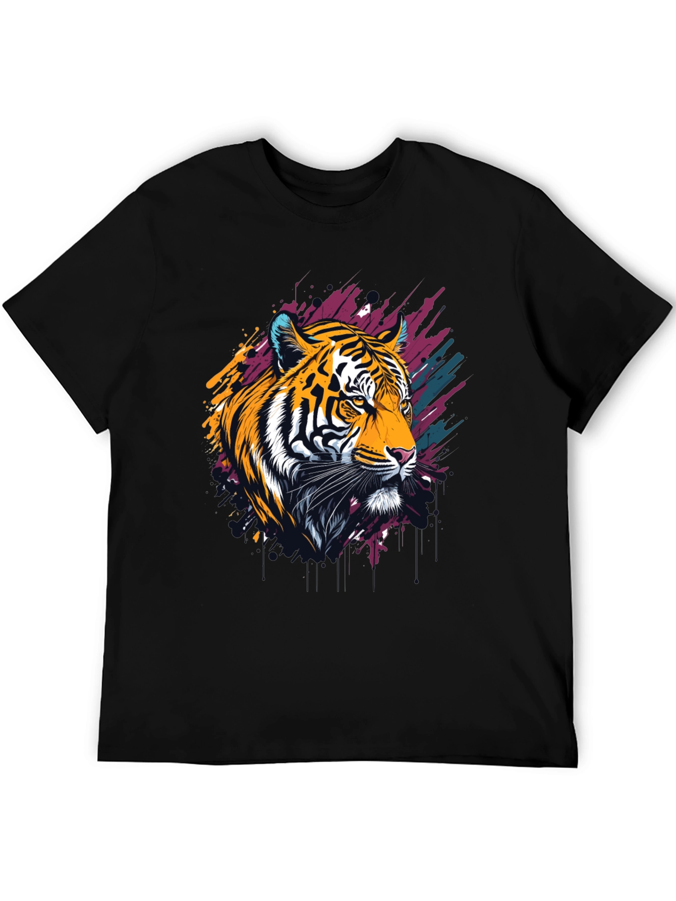 Tiger Graphic Tee - Bold Artistic Design