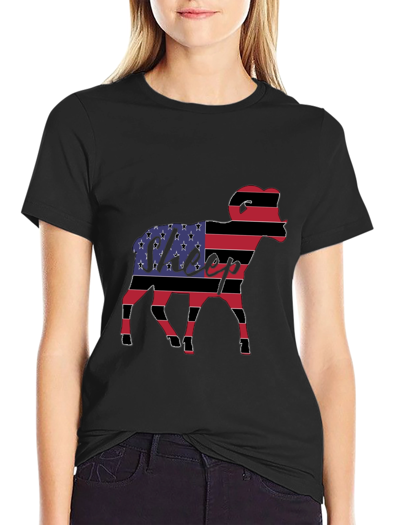 American Flag Sheep T-Shirt