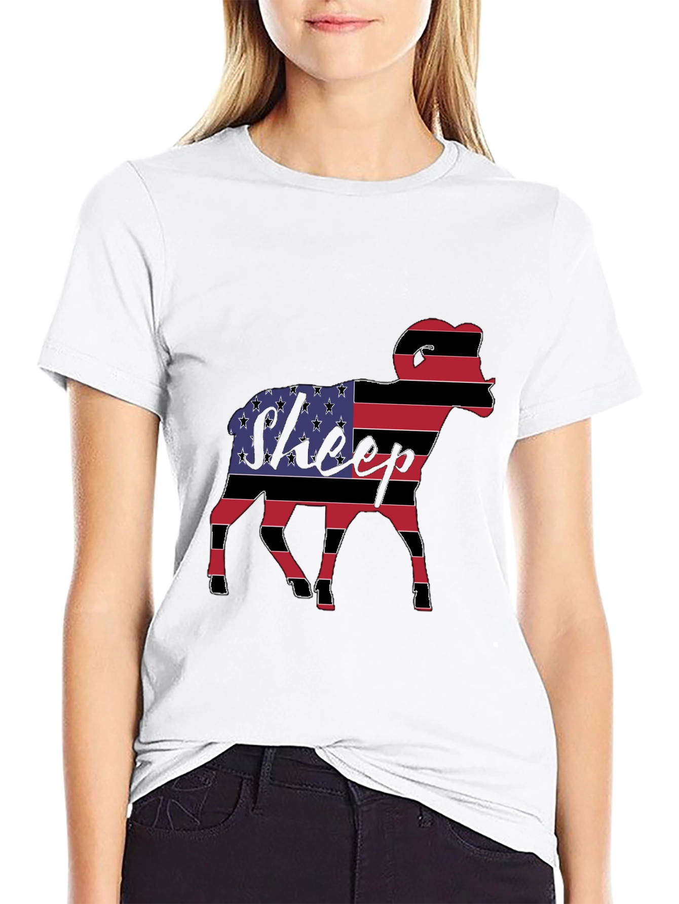 American Flag Sheep T-Shirt