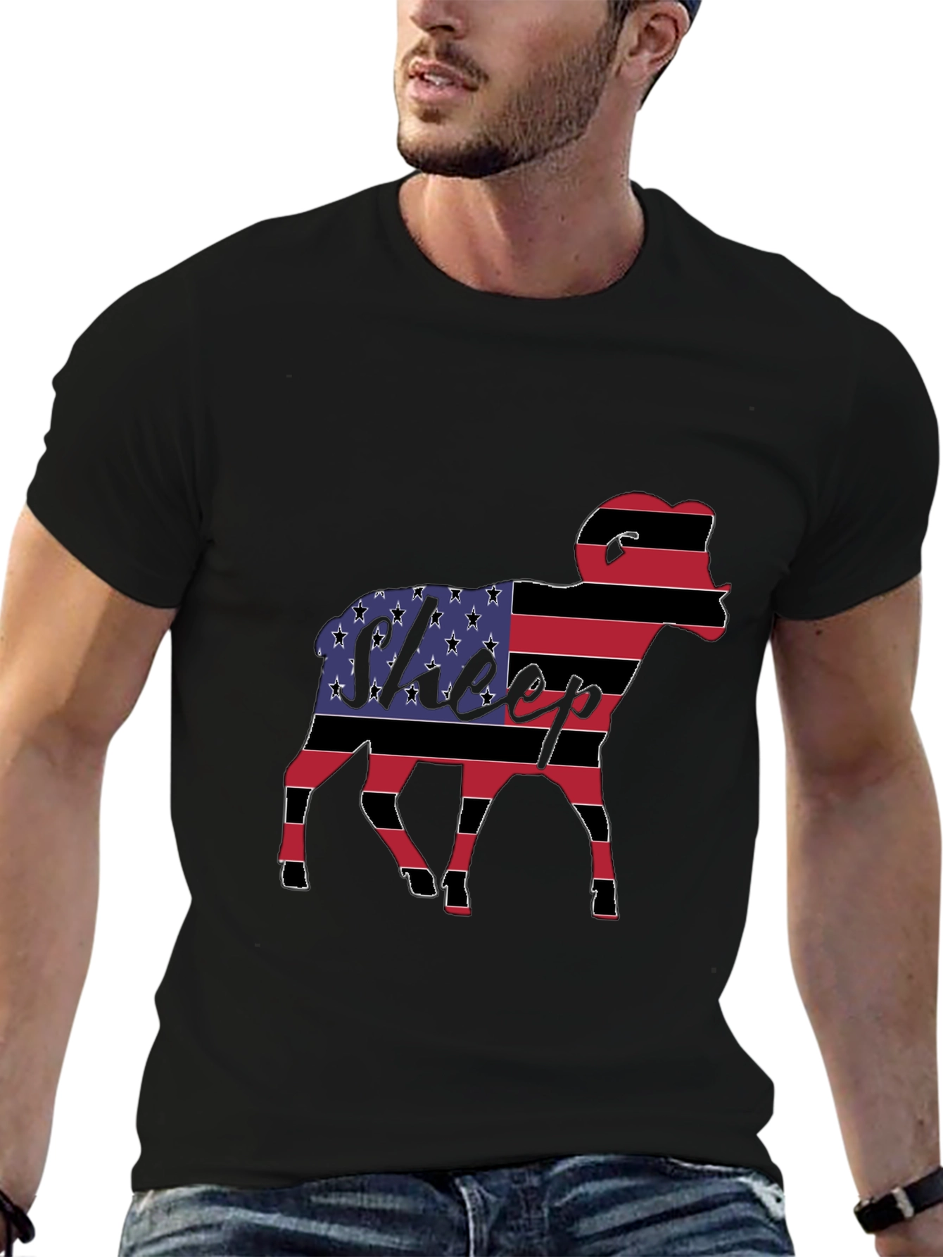 American Flag Sheep T-Shirt