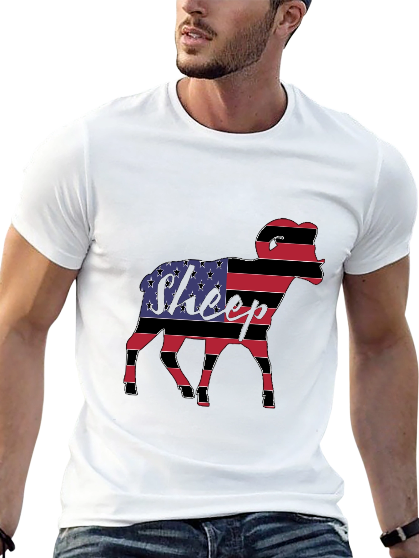 American Flag Sheep T-Shirt