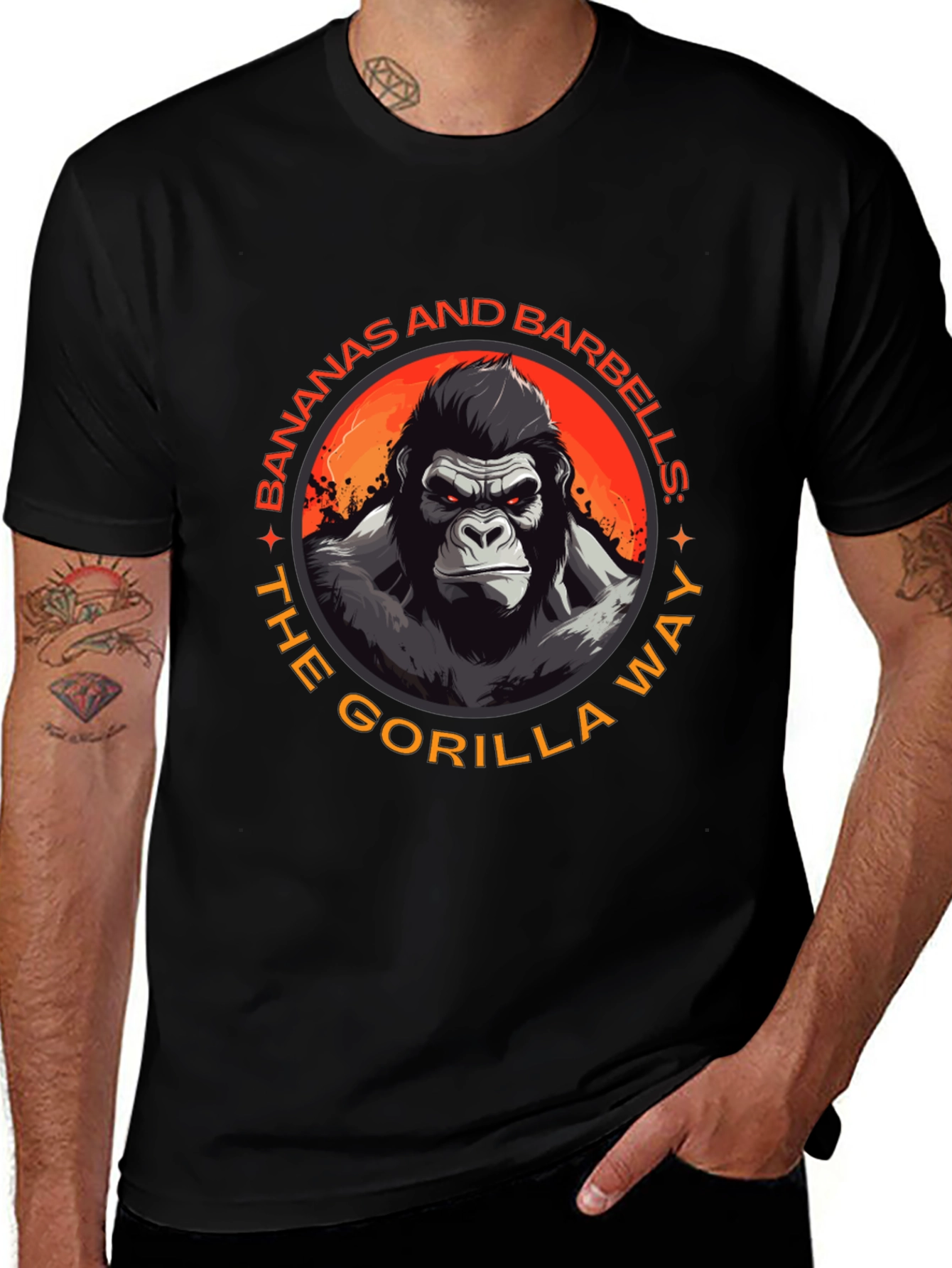 Gorilla Way T-Shirt: Bananas & Barbells Gym Wear