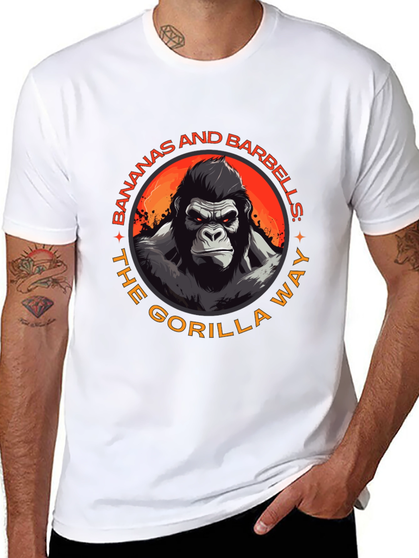 Gorilla Way T-Shirt: Bananas & Barbells Gym Wear