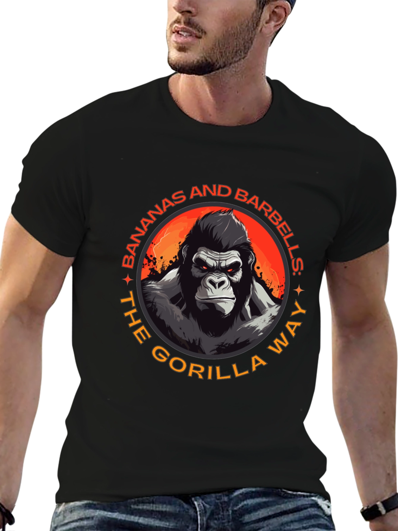 Gorilla Way T-Shirt: Bananas & Barbells Gym Wear