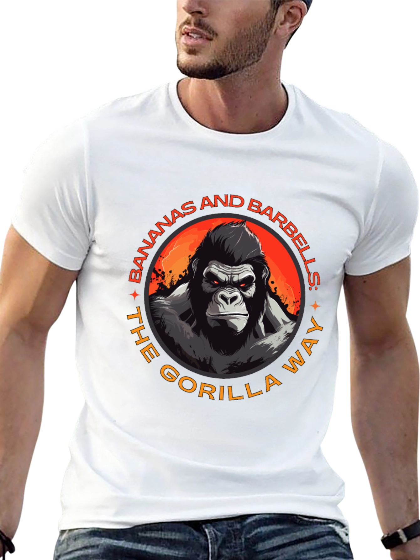 Gorilla Way T-Shirt: Bananas & Barbells Gym Wear