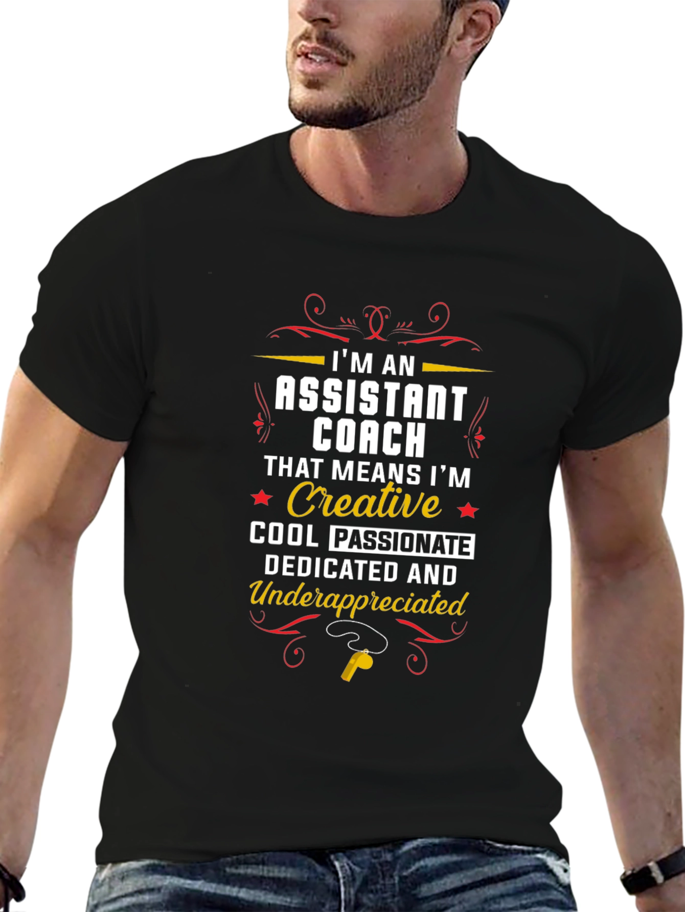 Assistant Coach T-Shirt - Creative Cool & Passionate