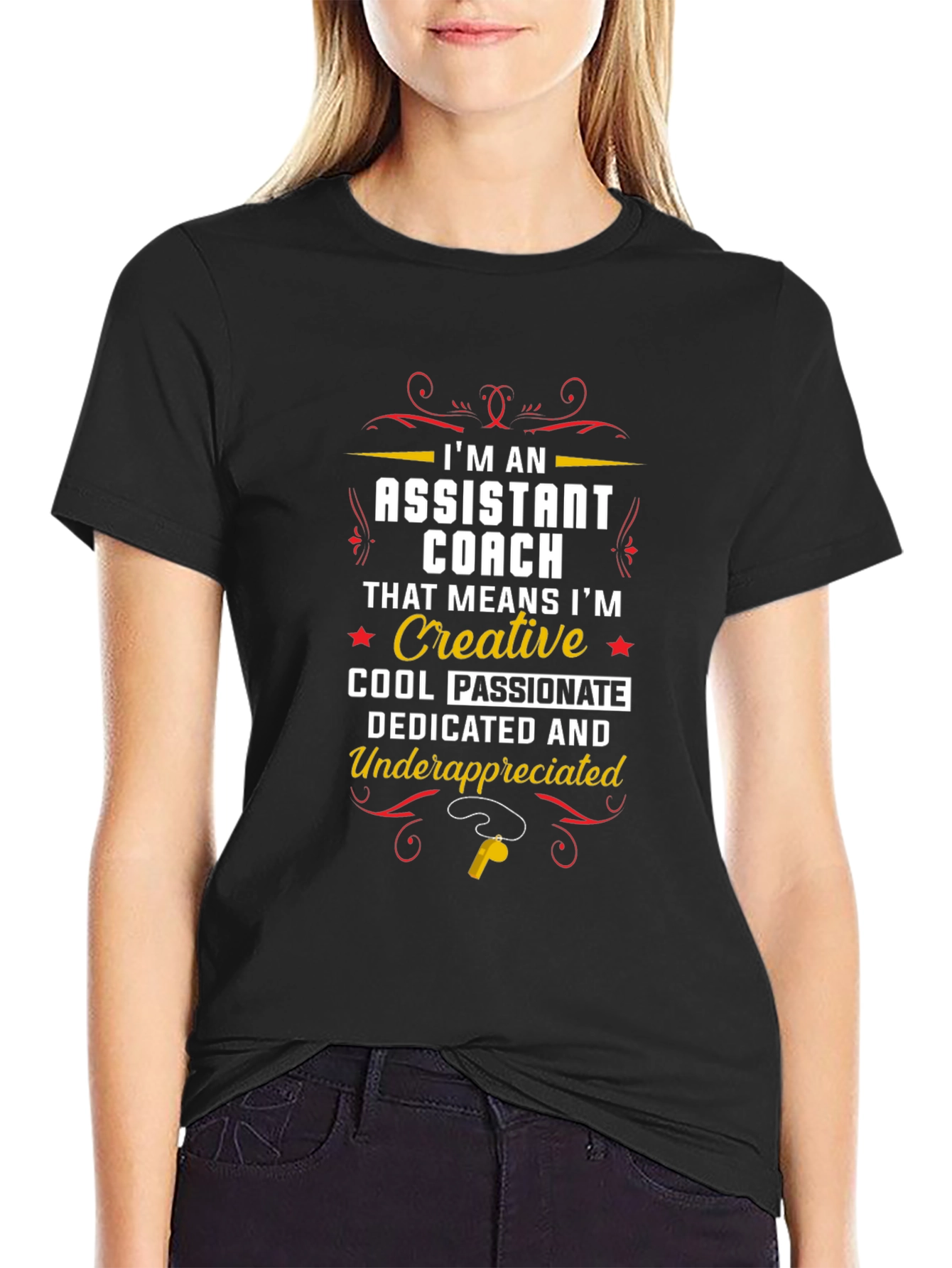 Assistant Coach T-Shirt - Creative Cool & Passionate