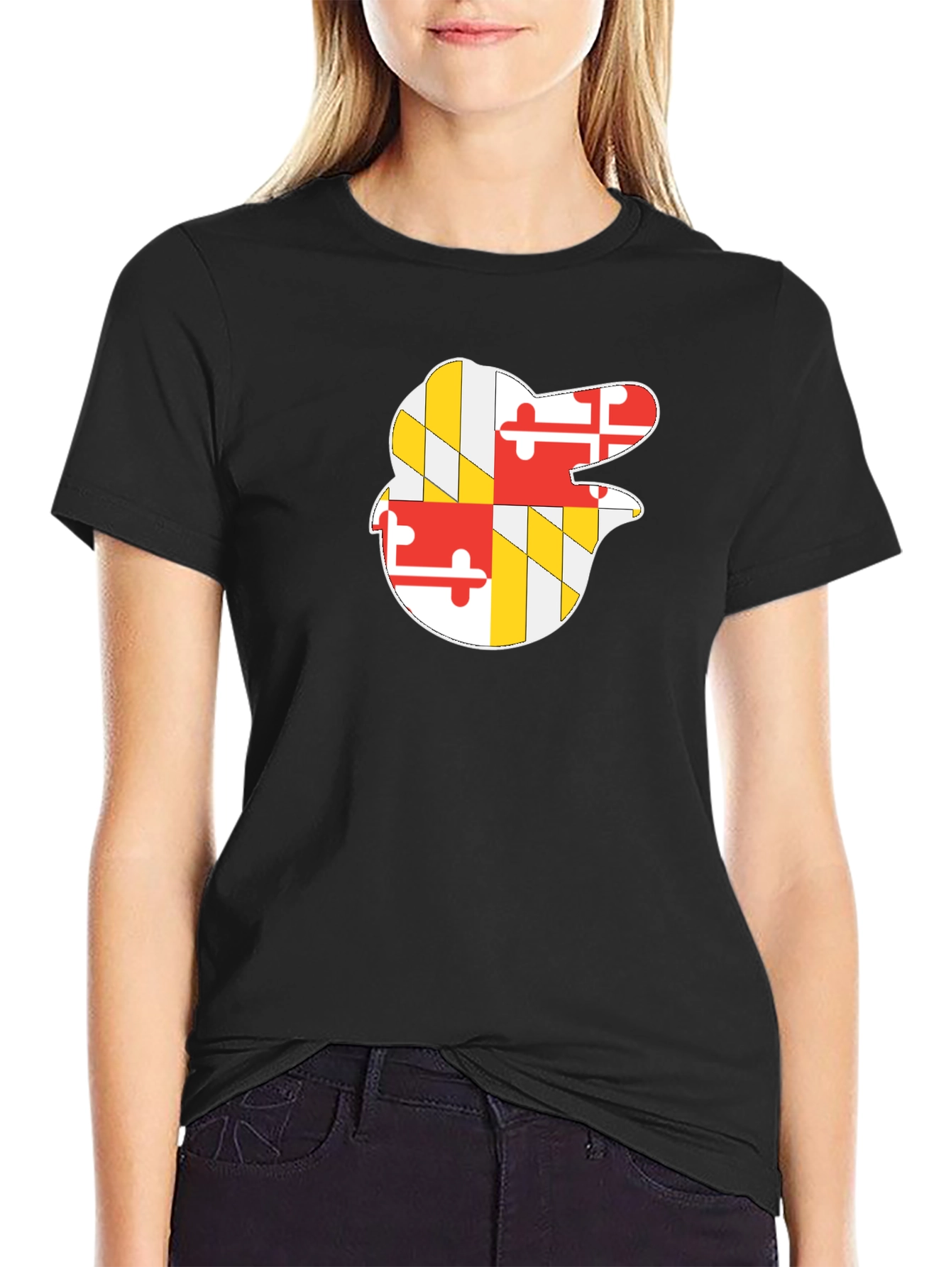 Maryland Crab T-Shirt Black Cotton Blend