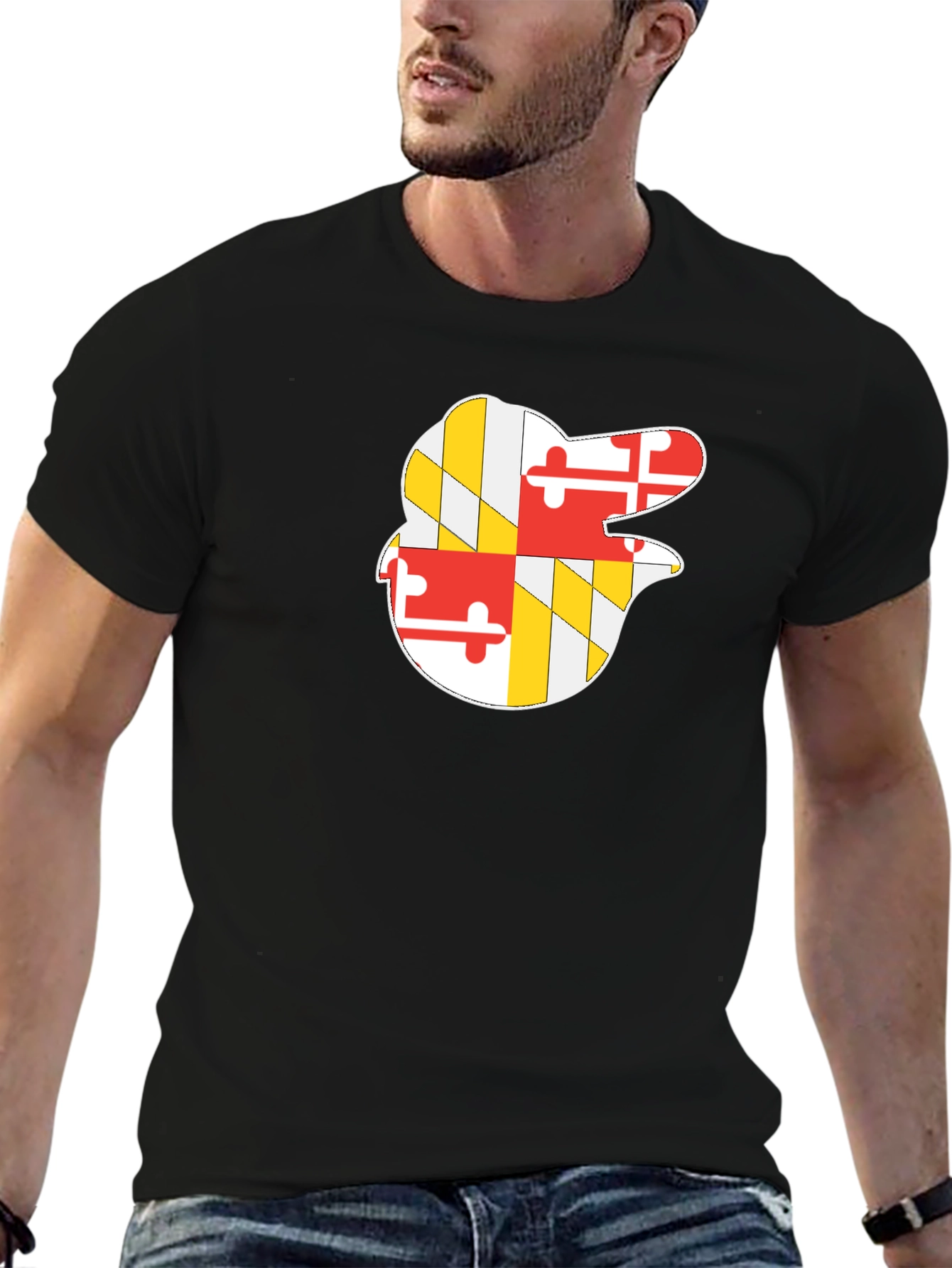Maryland Crab T-Shirt Black Cotton Blend