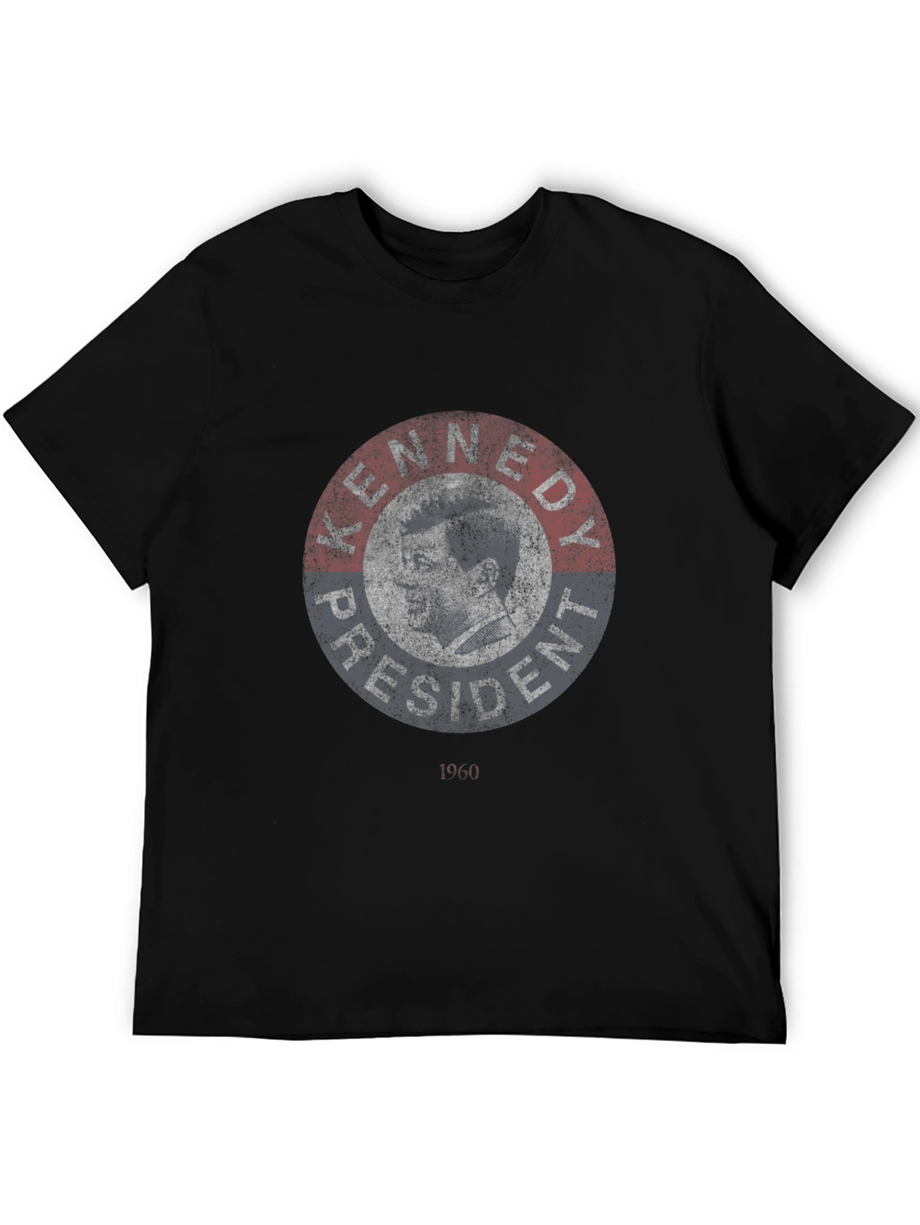 Kennedy President Graphic Print Black T-Shirt