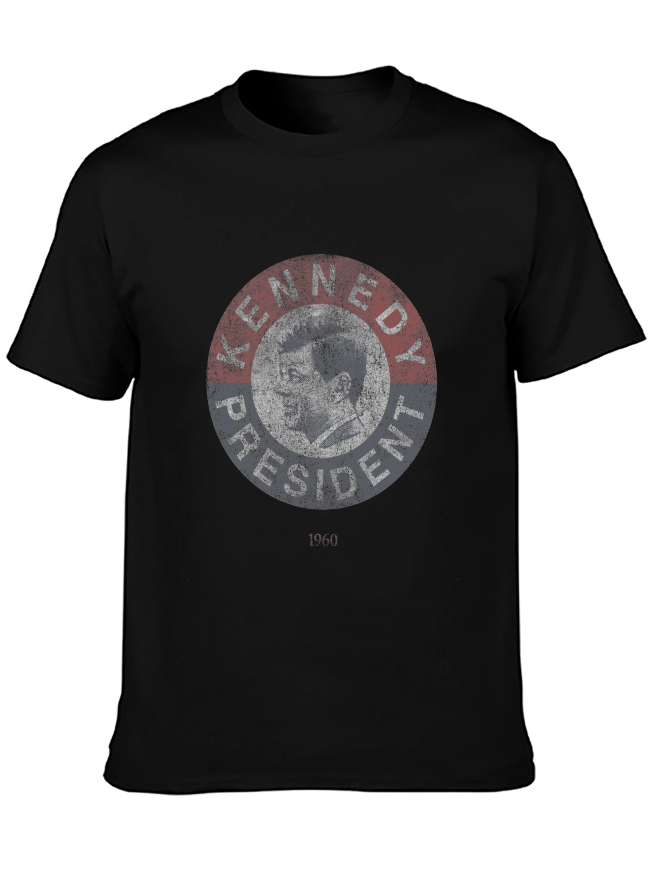 Kennedy President Graphic Print Black T-Shirt