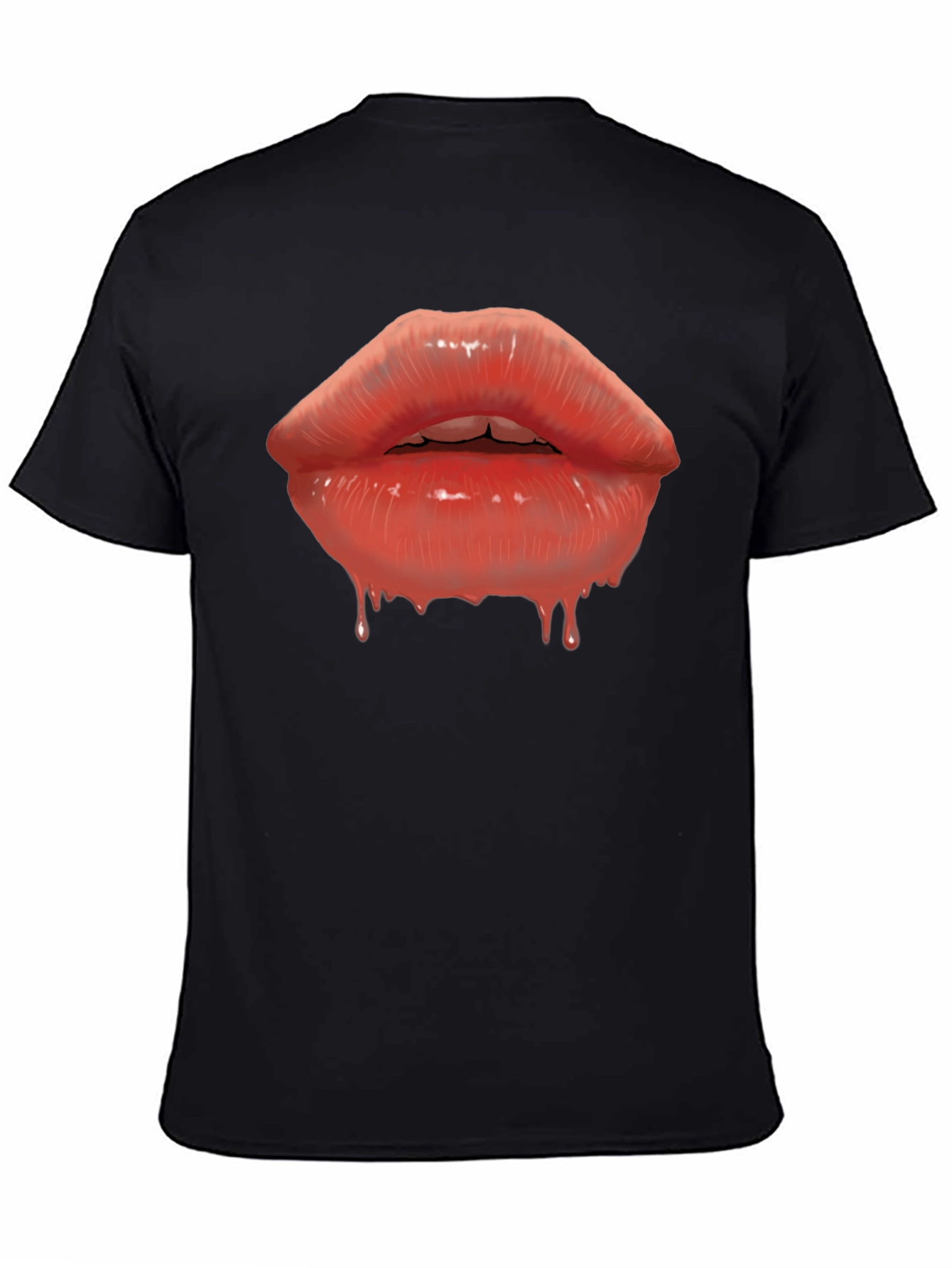 Lips Graphic T-Shirt - Mens Black Tee