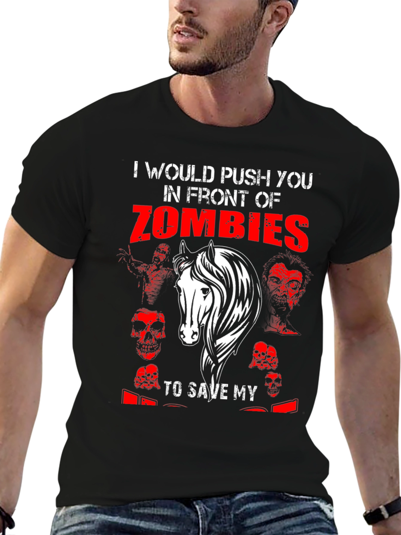 Zombie Horse Graphic T-Shirt