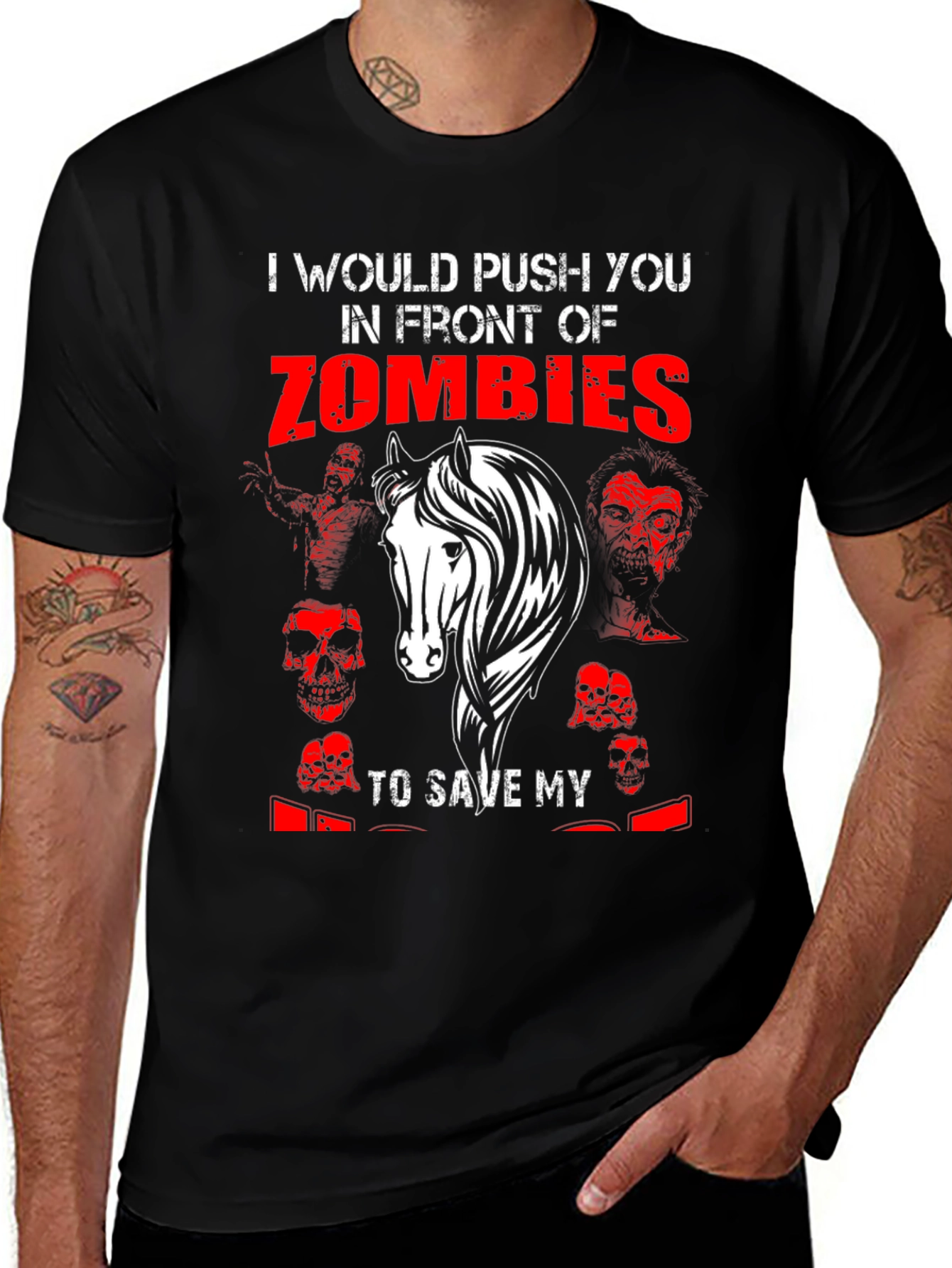 Zombie Horse Graphic T-Shirt
