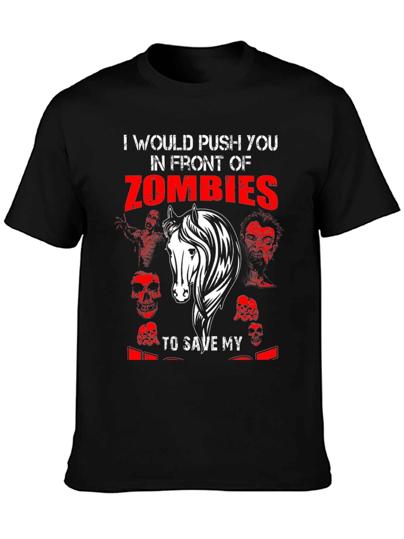 Zombie Horse Graphic T-Shirt