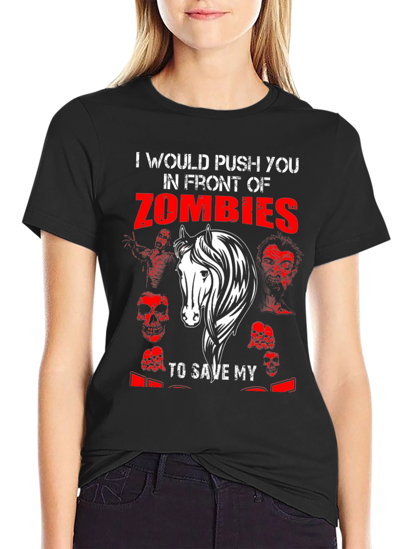 Zombie Horse Graphic T-Shirt