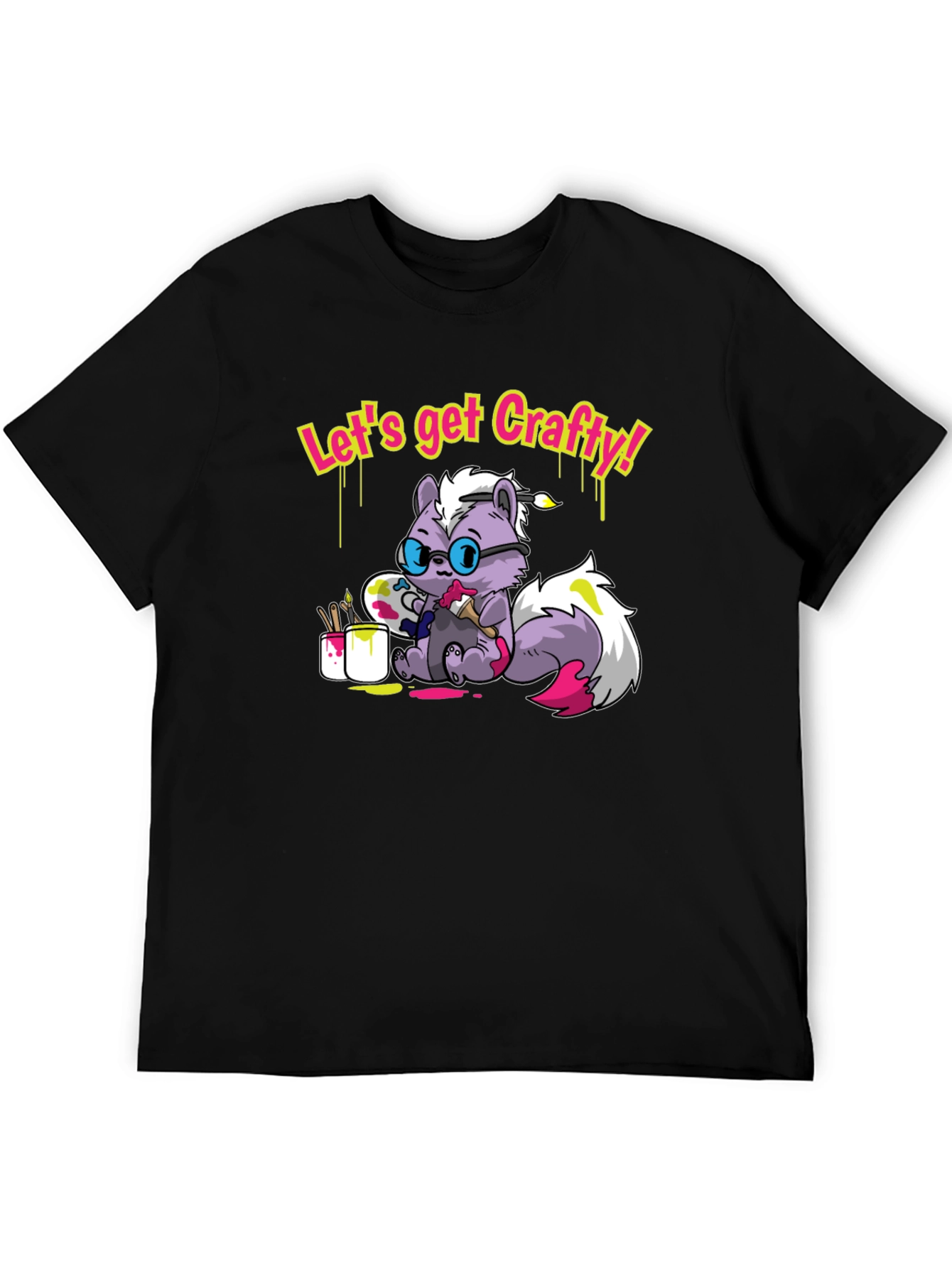Crafty Skunk Black T-Shirt