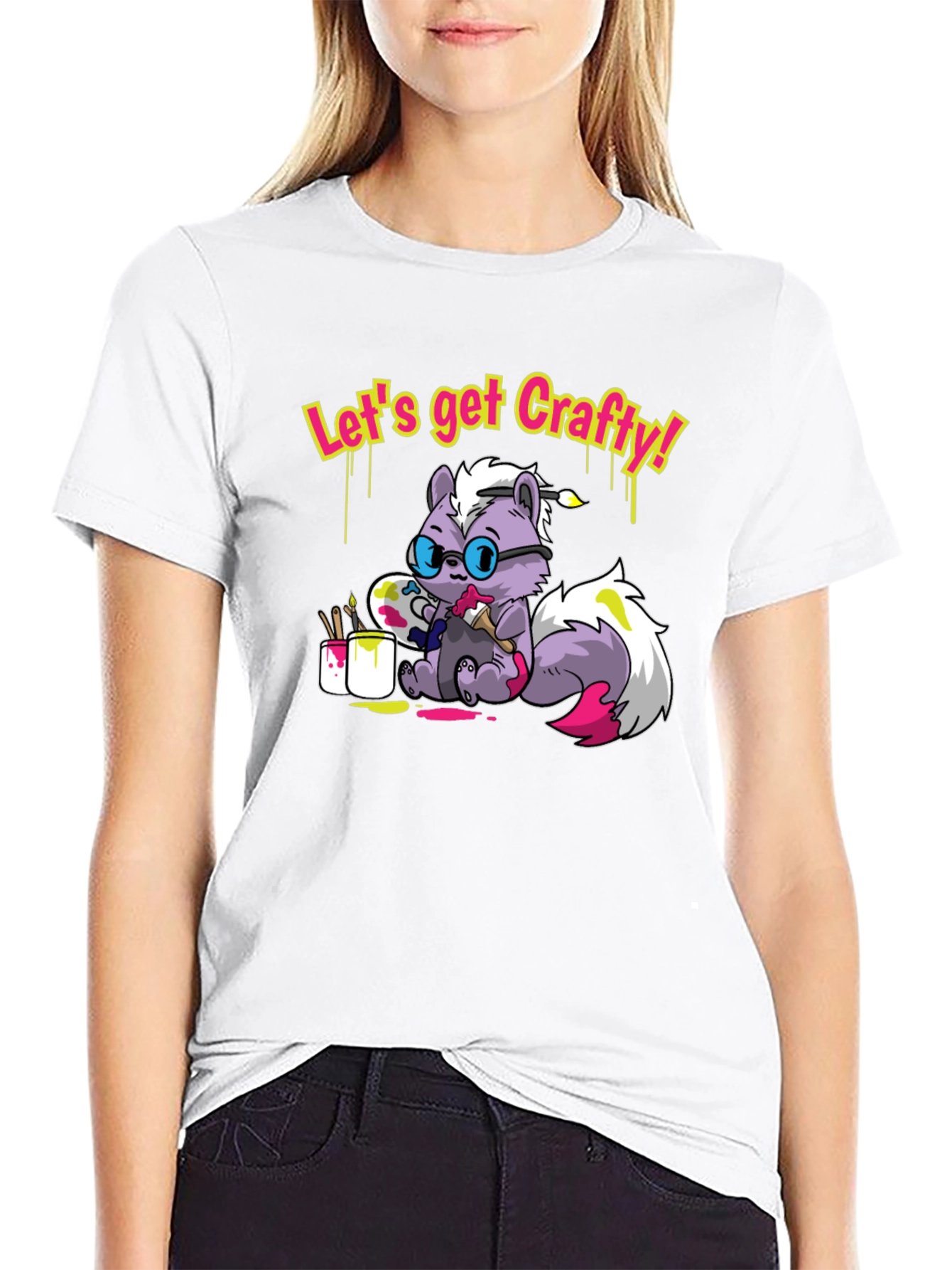 Crafty Skunk Black T-Shirt