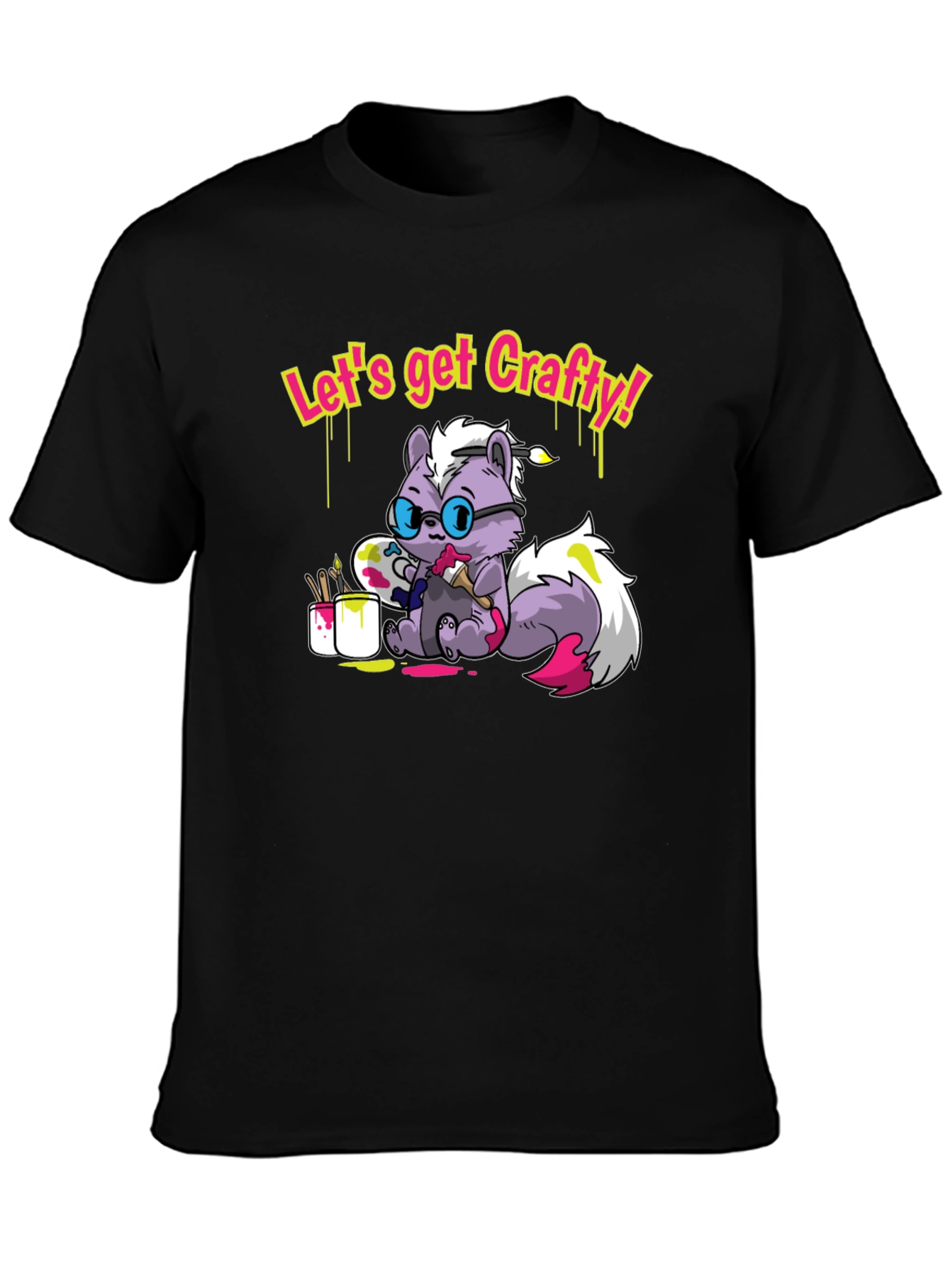 Crafty Skunk Black T-Shirt