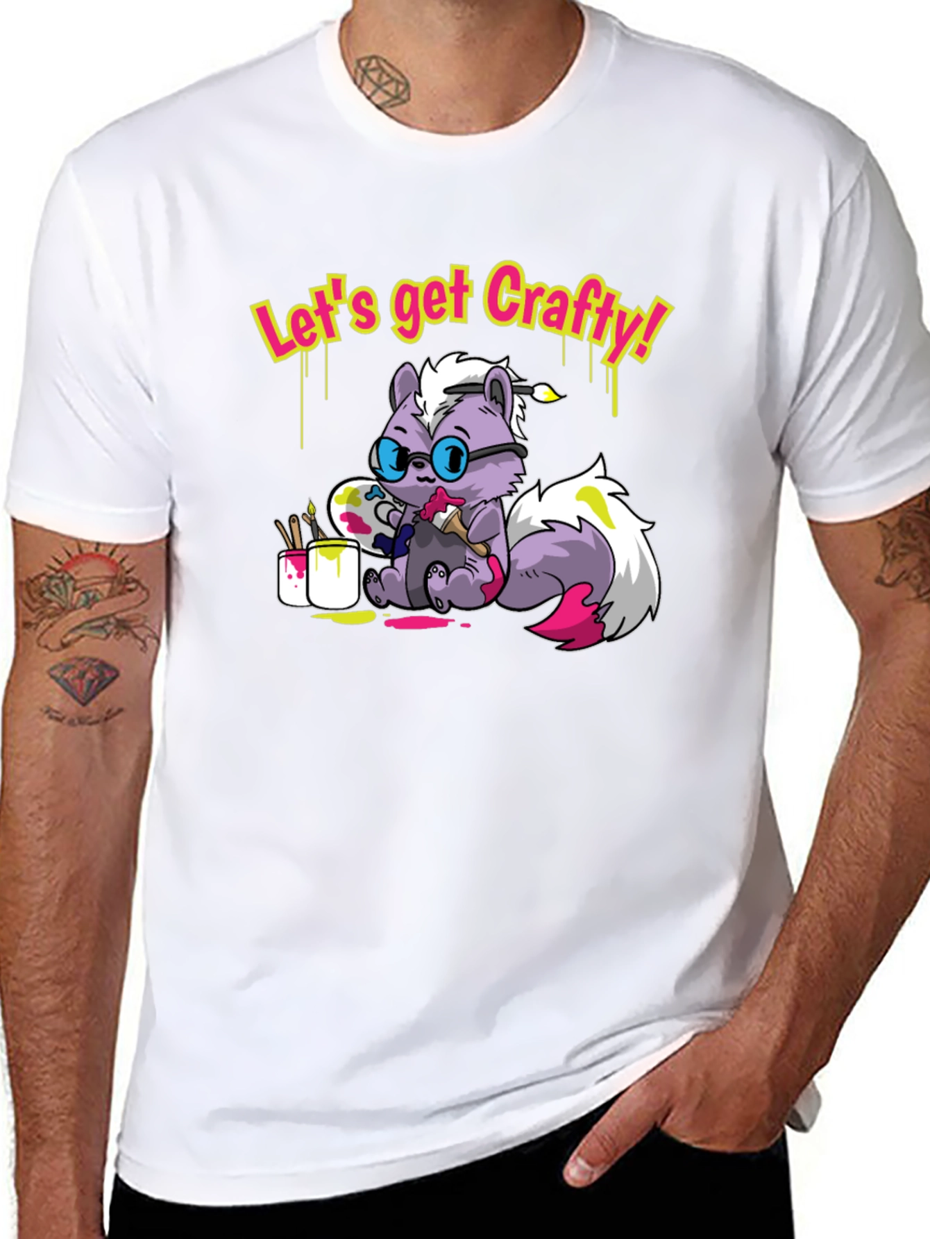 Crafty Skunk Black T-Shirt