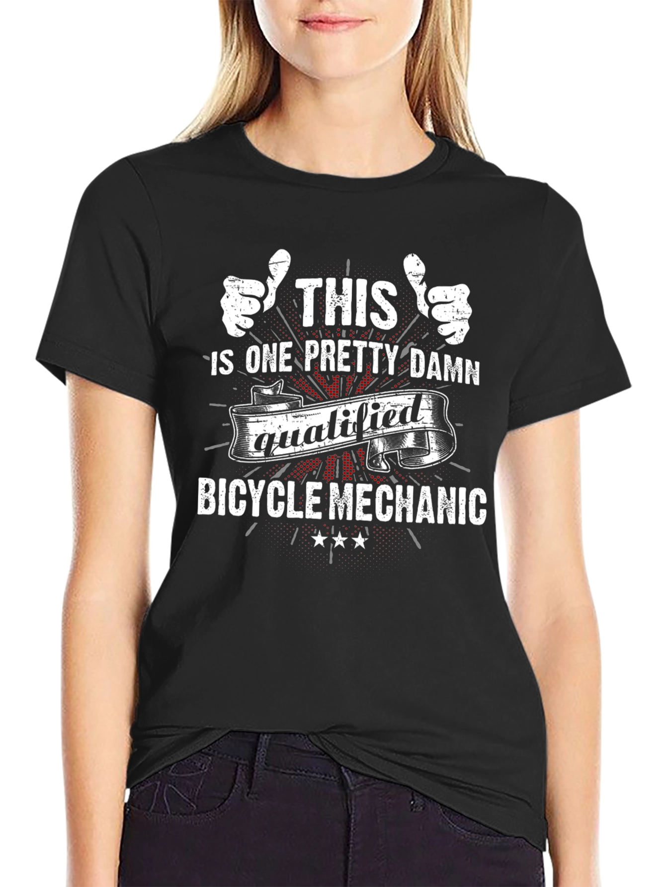 Qualified Bicycle Mechanic Graphic T-Shirt