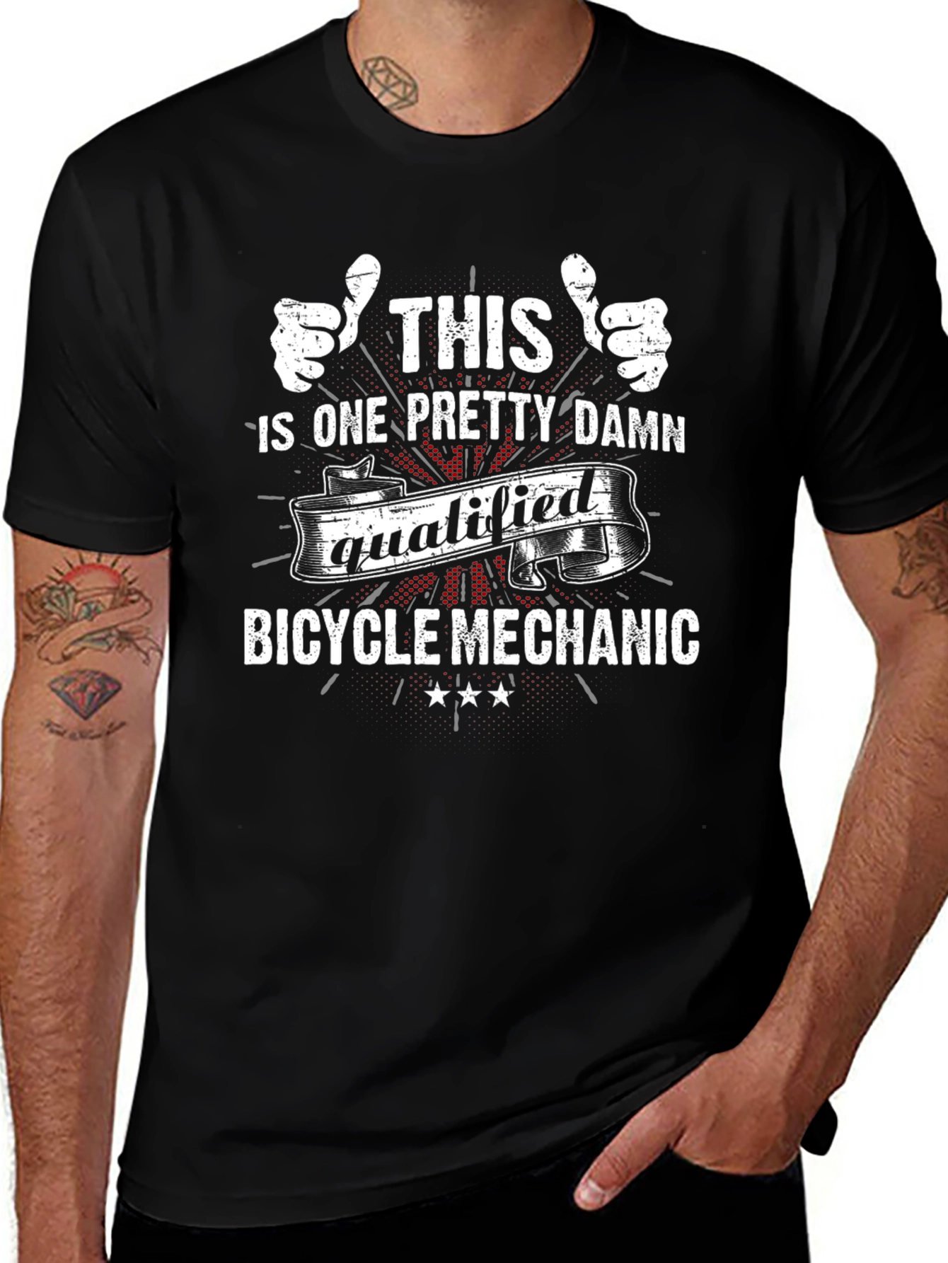 Qualified Bicycle Mechanic Graphic T-Shirt