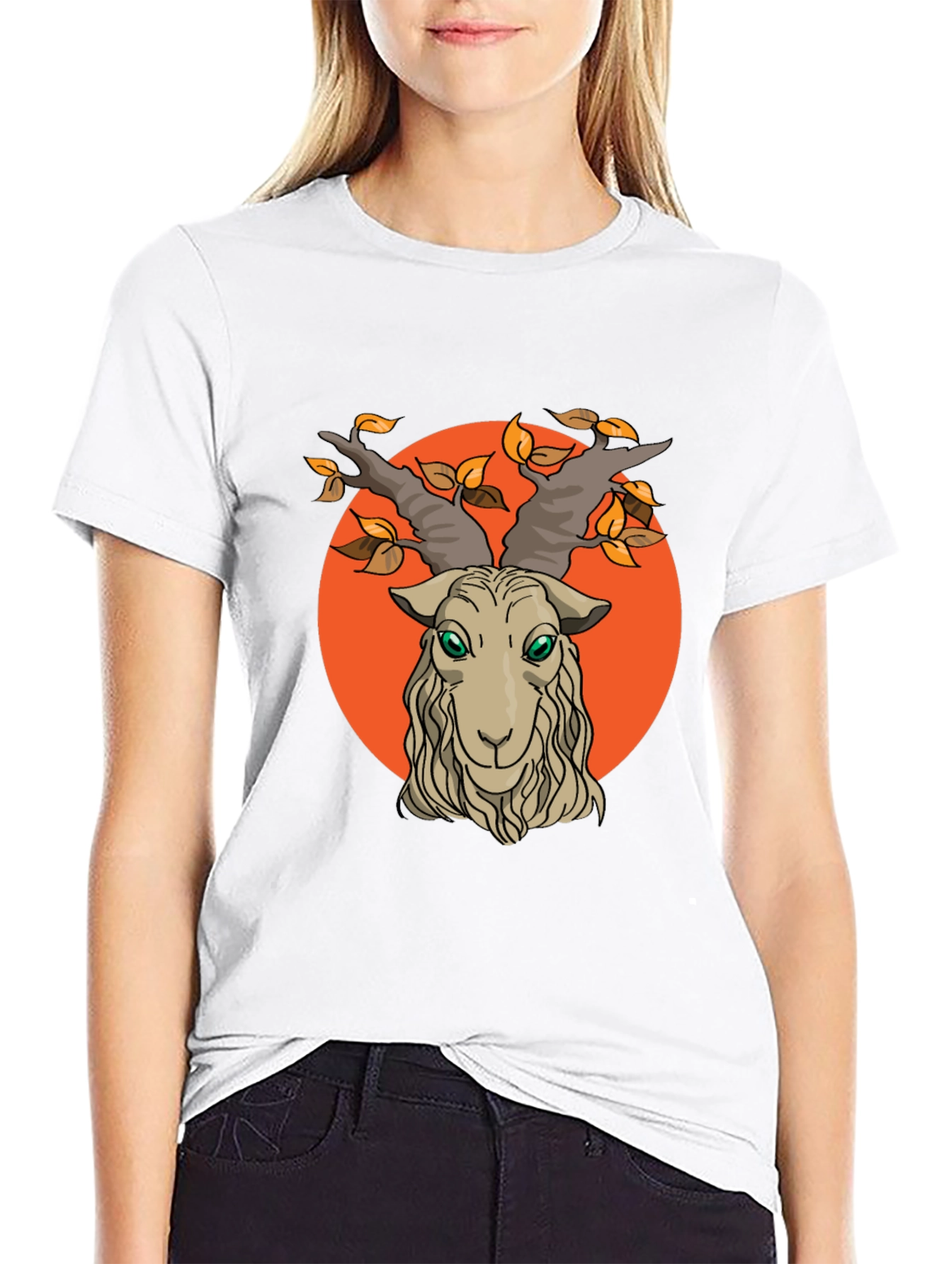 Goat Head Graphic Tee - Mens Black Cotton T-Shirt