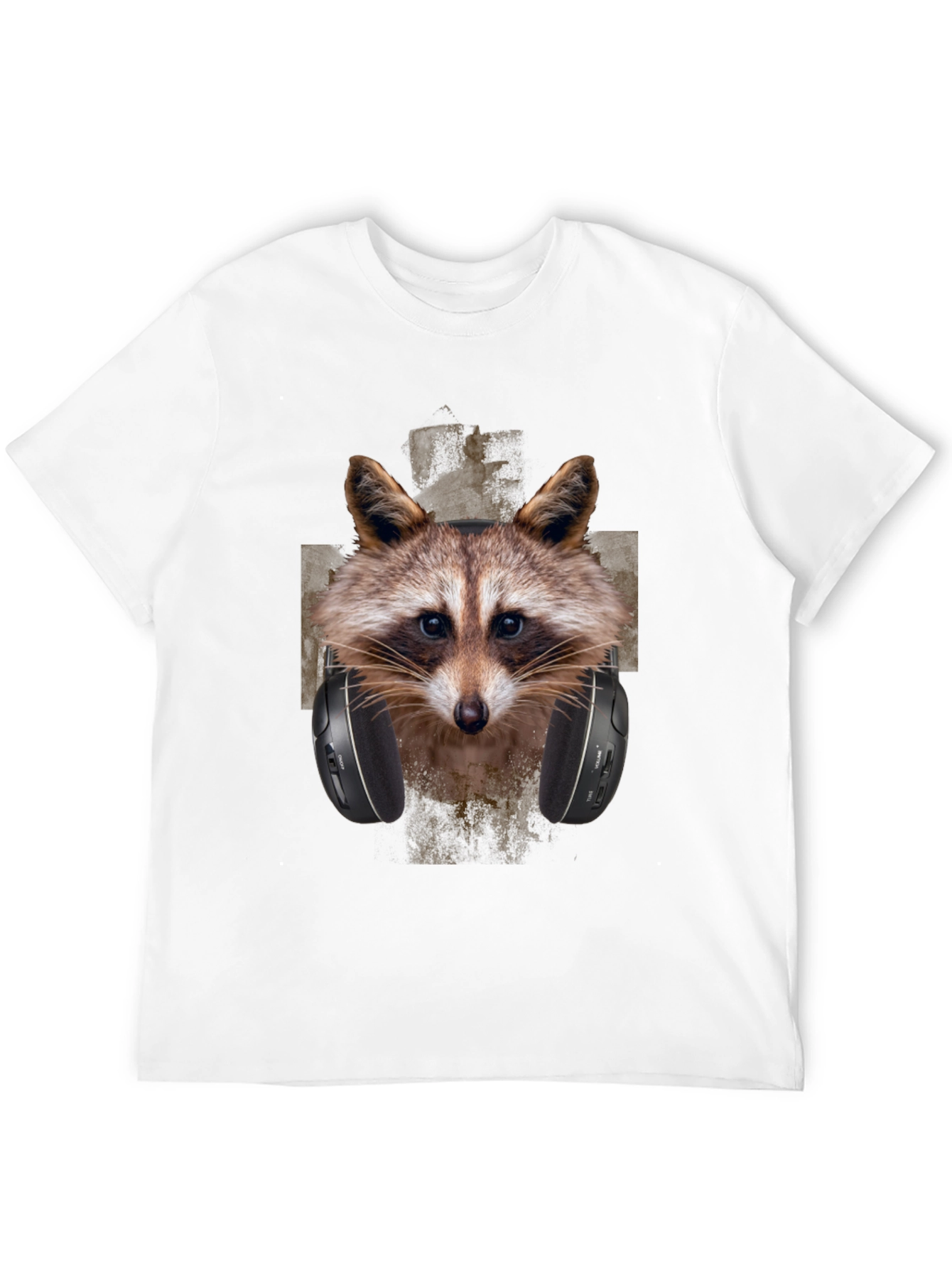 Raccoon DJ Graphic Tee - Trendy Animal Print