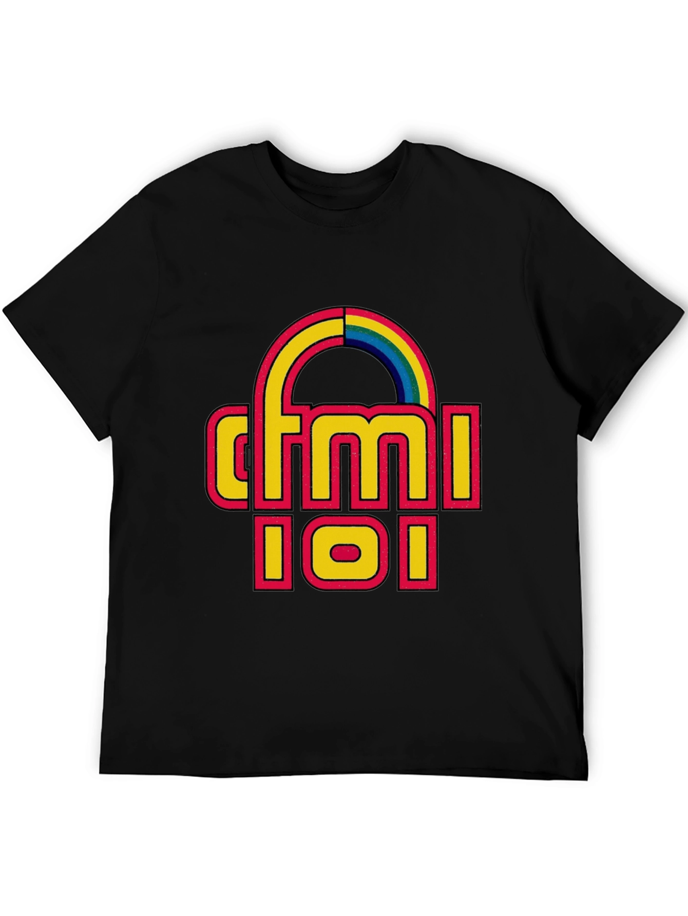 CFMI 101 Retro Rainbow Black T-Shirt