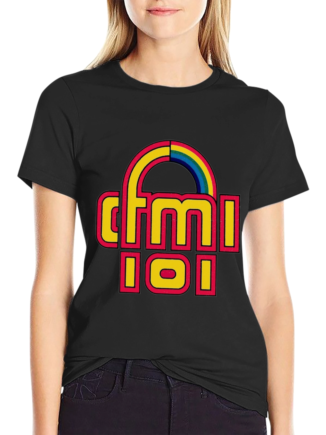 CFMI 101 Retro Rainbow Black T-Shirt