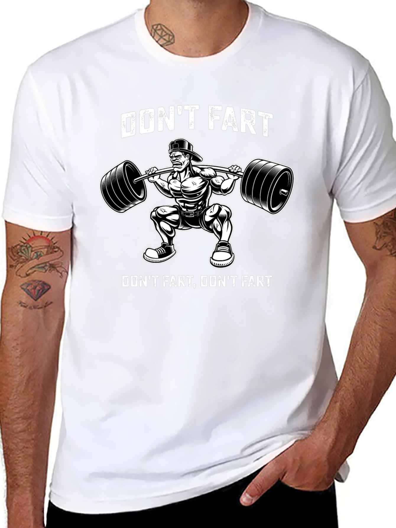 Dont Fart Weightlifting Graphic T-Shirt