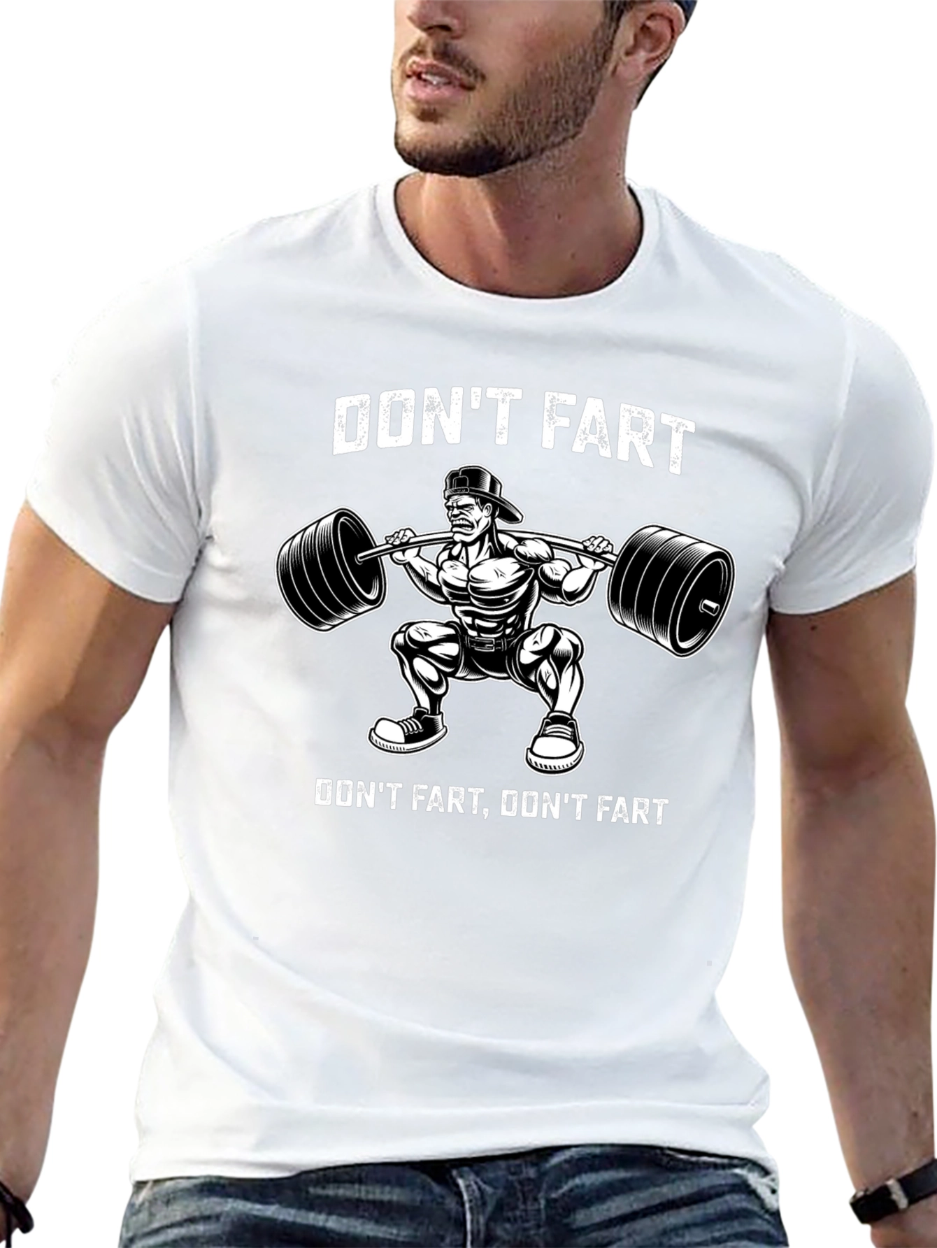 Dont Fart Weightlifting Graphic T-Shirt