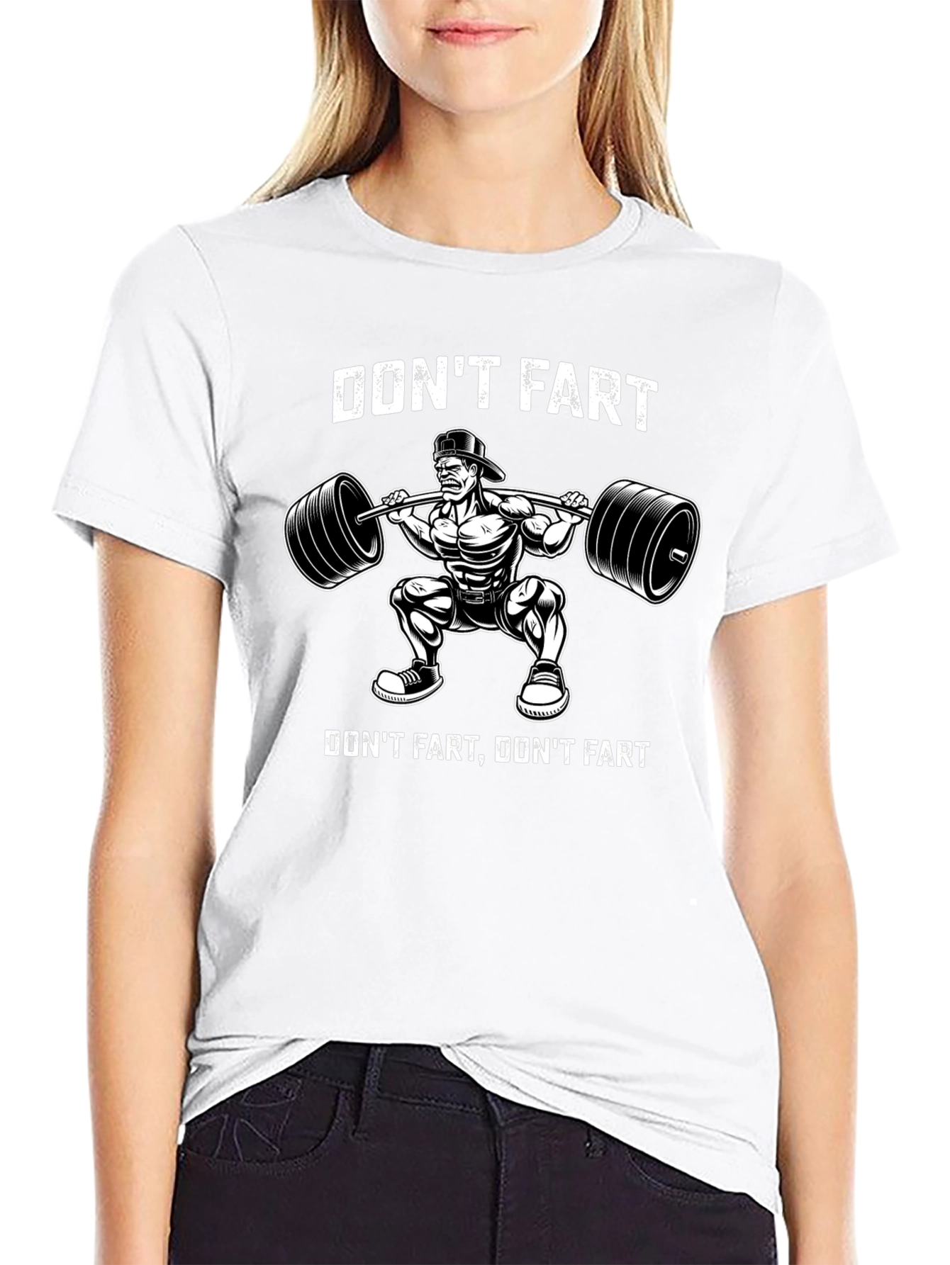 Dont Fart Weightlifting Graphic T-Shirt