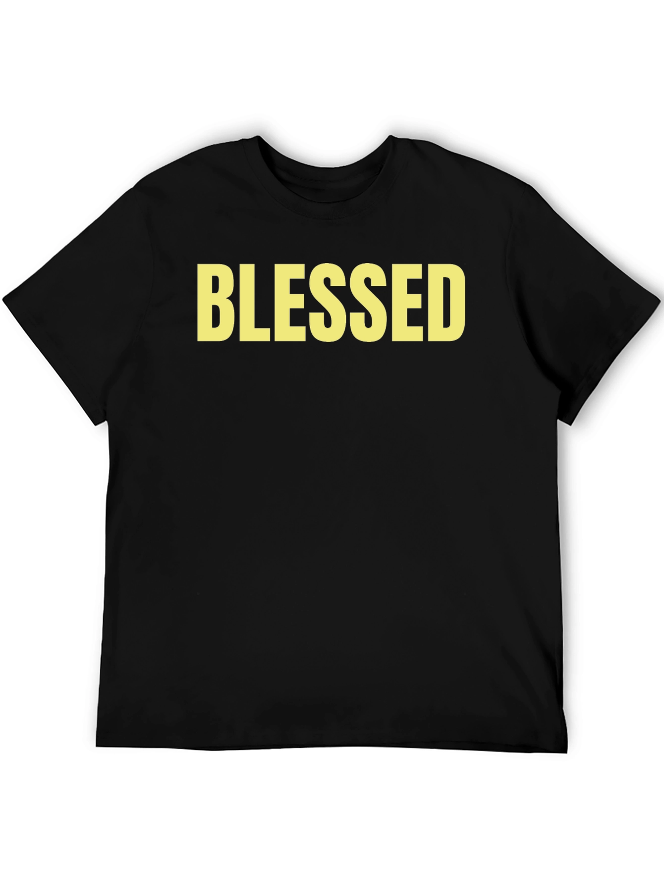 Blessed Graphic Tee - Black Cotton Comfort