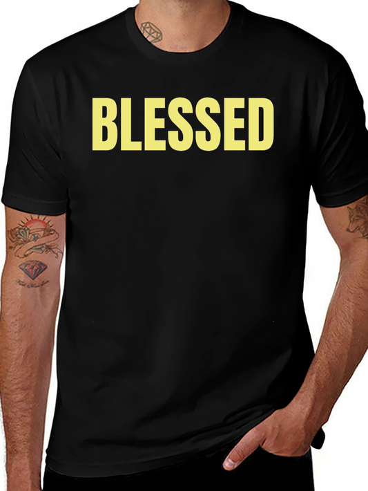 Blessed Graphic Tee - Black Cotton Comfort