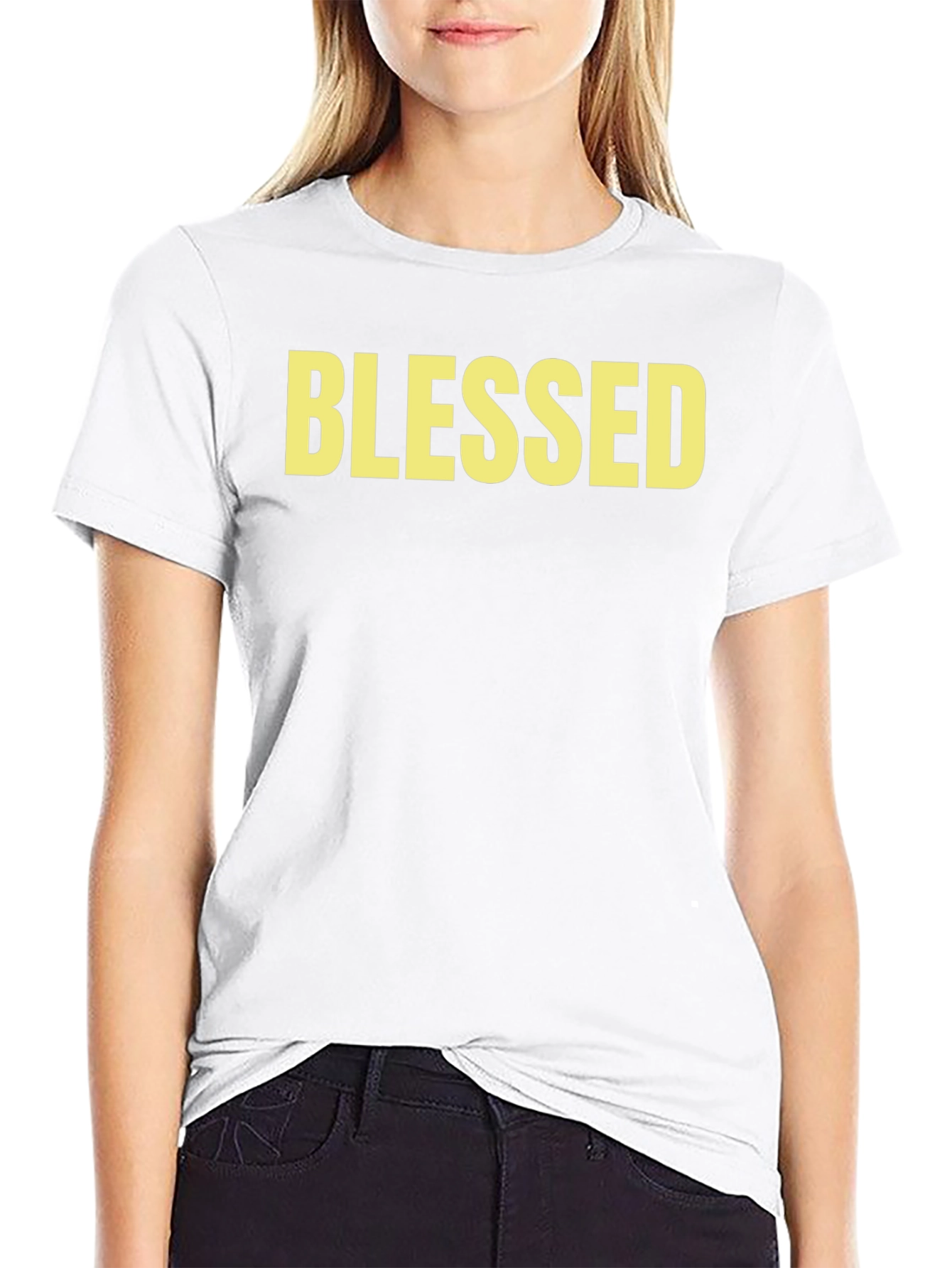 Blessed Graphic Tee - Black Cotton Comfort
