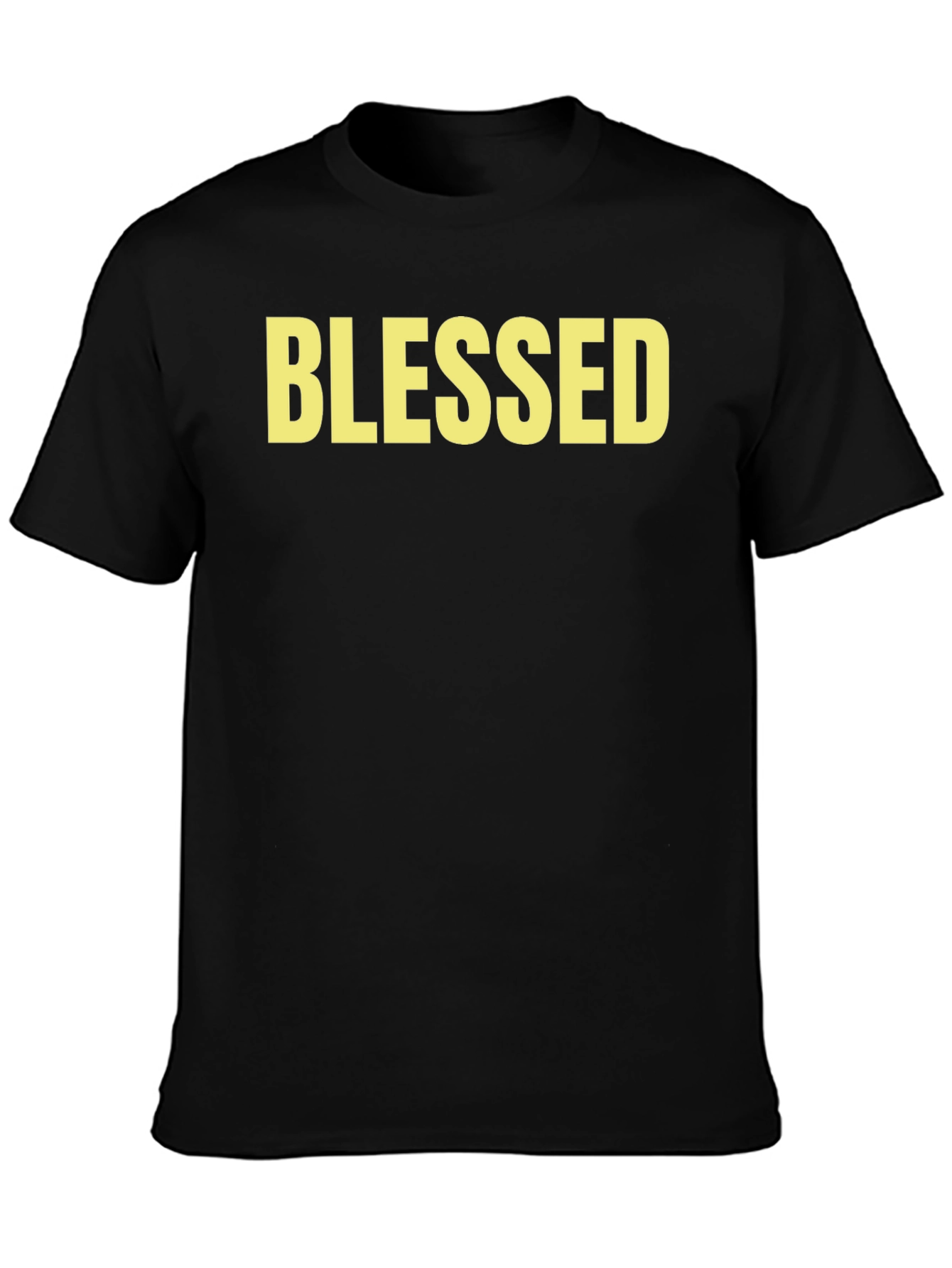 Blessed Graphic Tee - Black Cotton Comfort