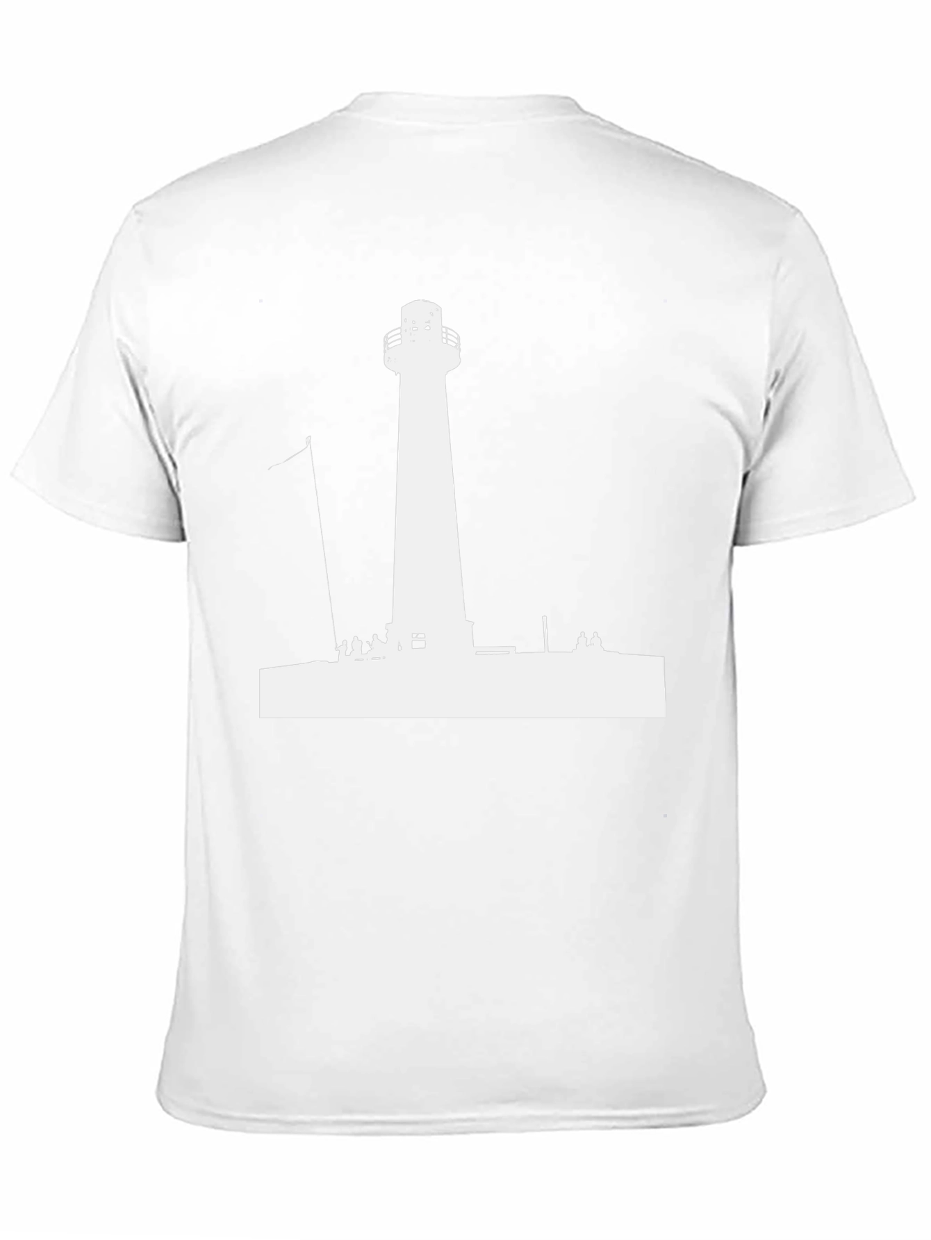 Lighthouse Graphic Tee - Black Cotton Casual Shirt